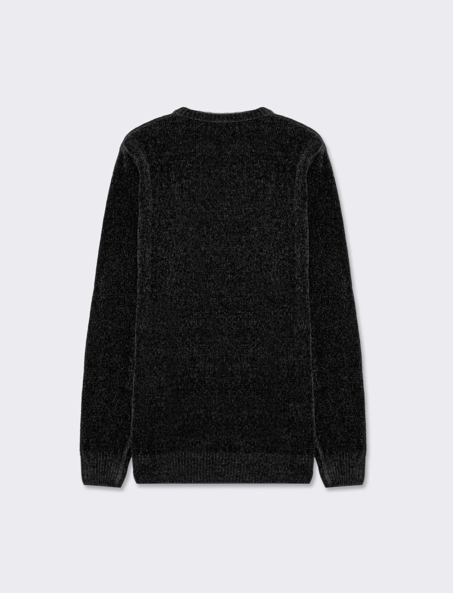 Uomo Piazza Italia Maglieria<Maglia girocollo in ciniglia regular fit con costina al collo, ai polsi e al fondo -
