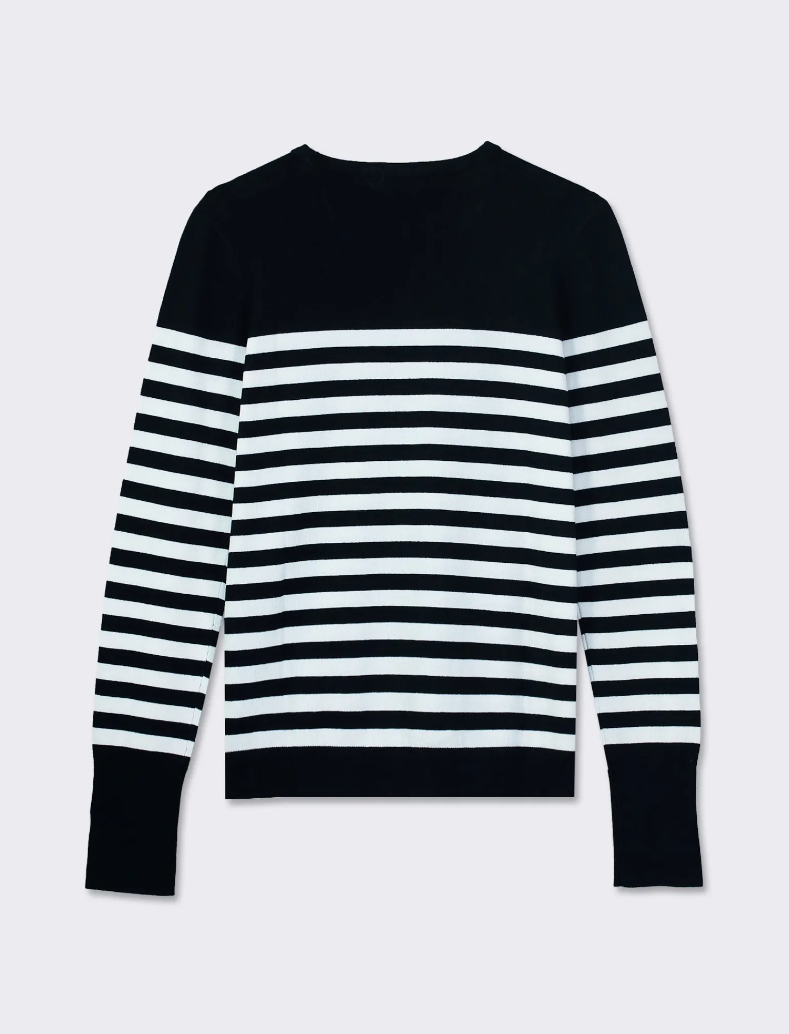Donna Piazza Italia Donna | Maglieria<Maglia girocollo in maglia fine di viscosa con motivo a righe - var 1