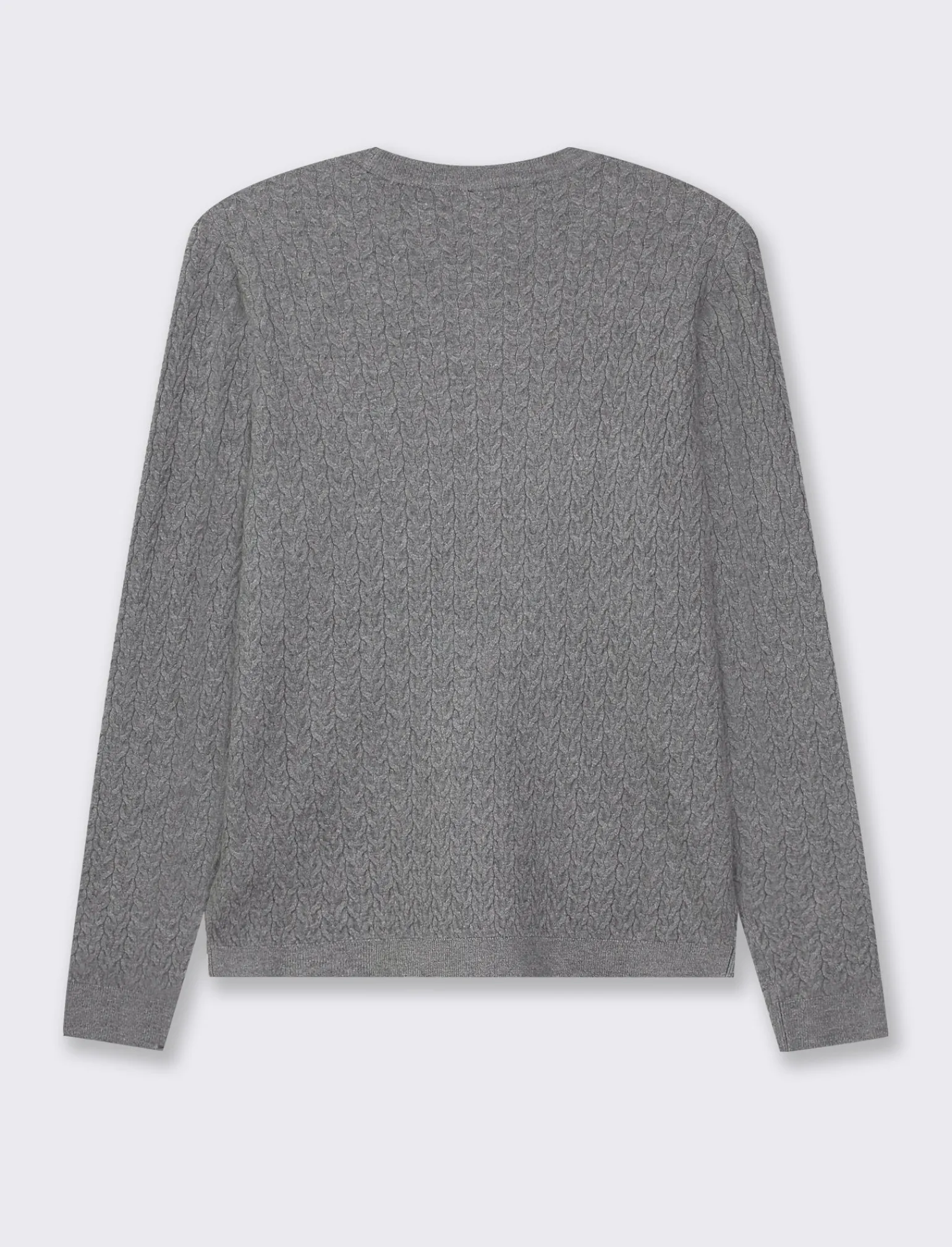 Donna Piazza Italia Maglieria<Maglia girocollo in morbido filato con motivo a treccia vestibilità slim - melange