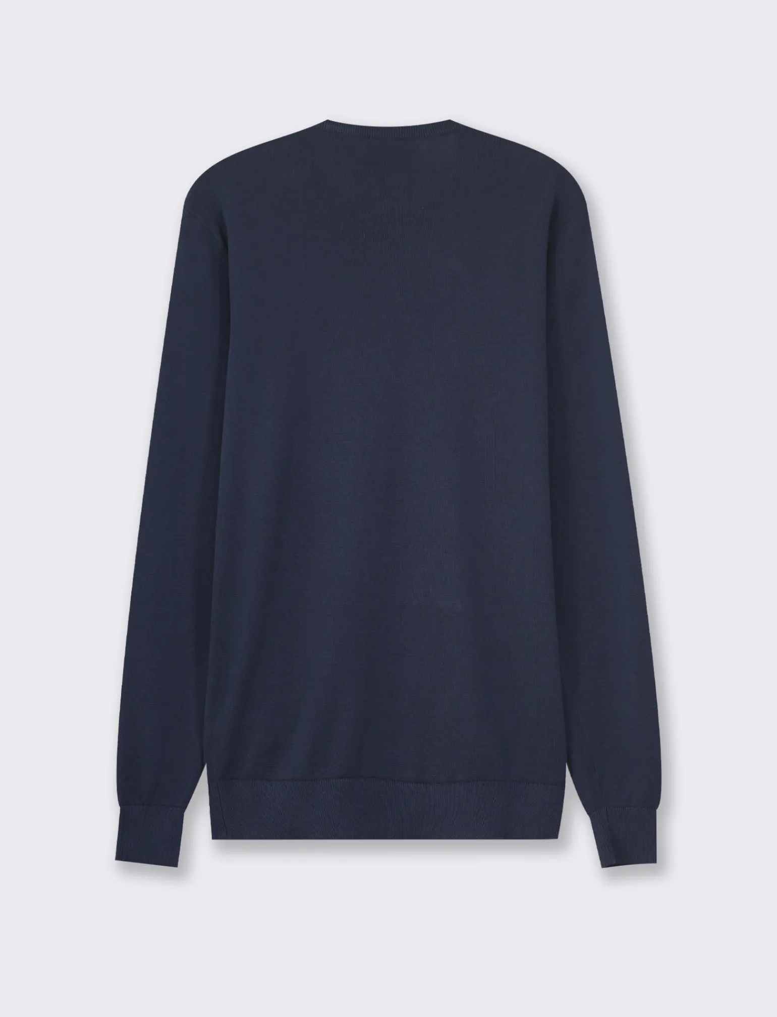 Uomo Piazza Italia Uomo | Maglieria<Maglia girocollo in puro cotone premium con costina al collo, ai polsi e al fondo -