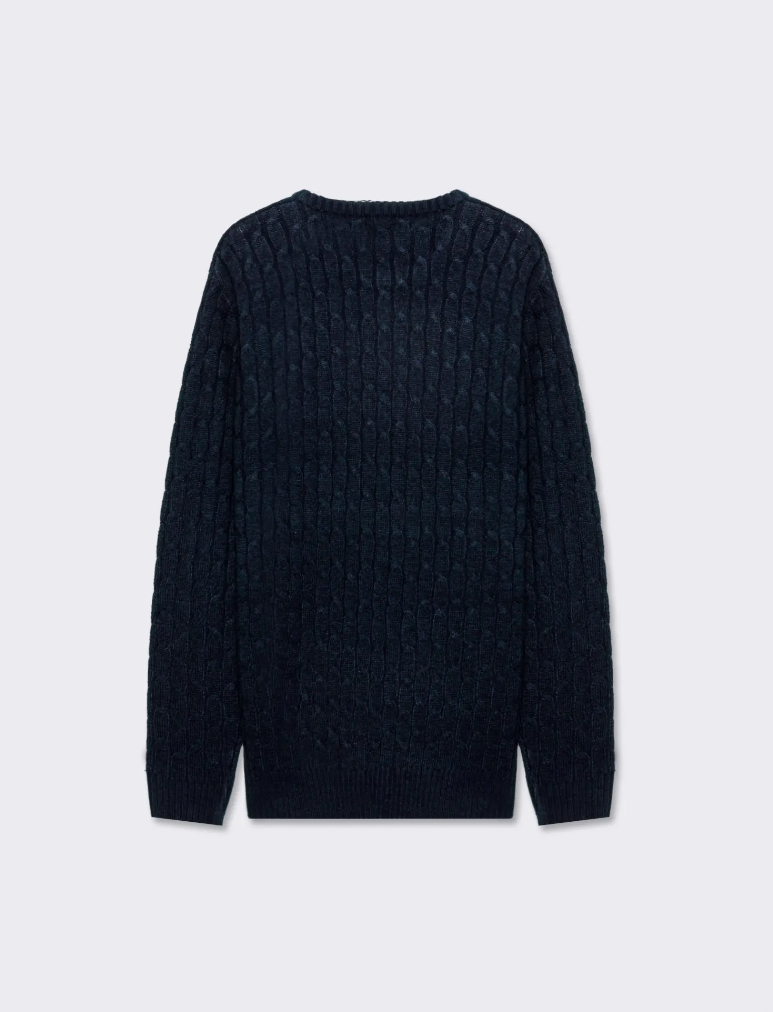 Uomo Piazza Italia Maglieria<Maglia girocollo lavorazione a trecce con ricamo sul petto, regular fit -