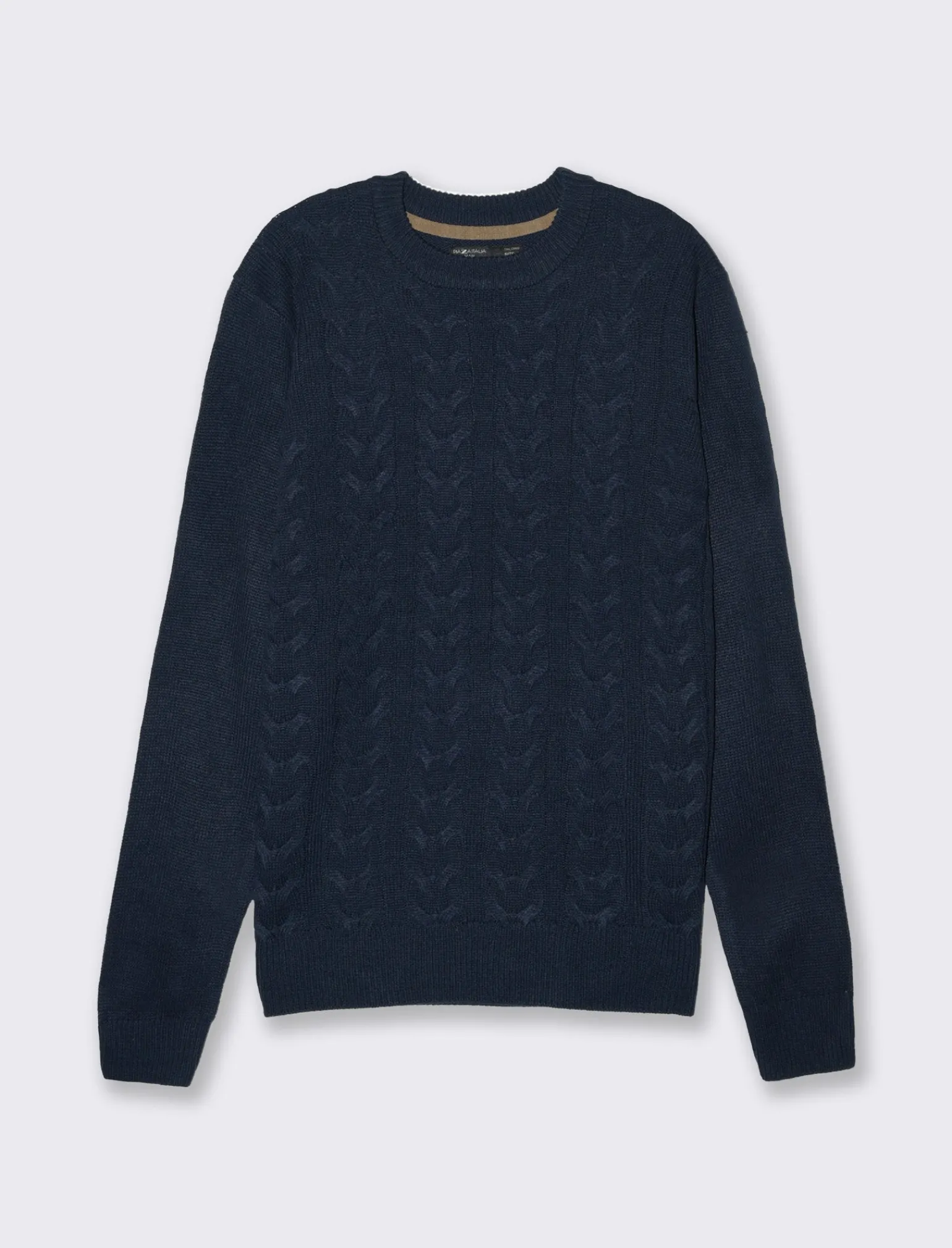 Uomo Piazza Italia Maglieria<Maglia girocollo lavorazione a trecce regular fit con costine - Blu