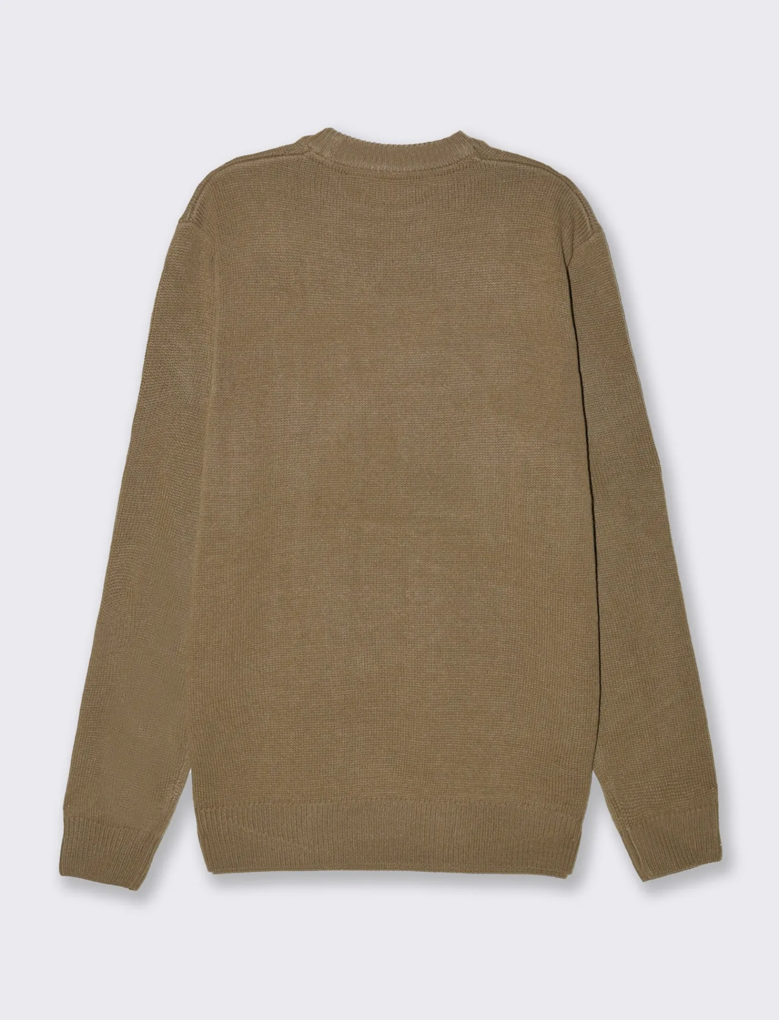 Uomo Piazza Italia Uomo | Maglieria<Maglia girocollo lavorazione a trecce regular fit con costine - Grigio fango