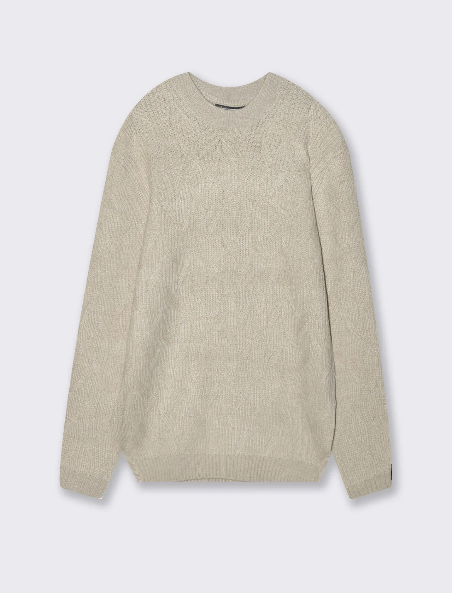 Uomo Piazza Italia Maglieria<Maglia girocollo lavorazione full jacquard regular fit - Beige ecru