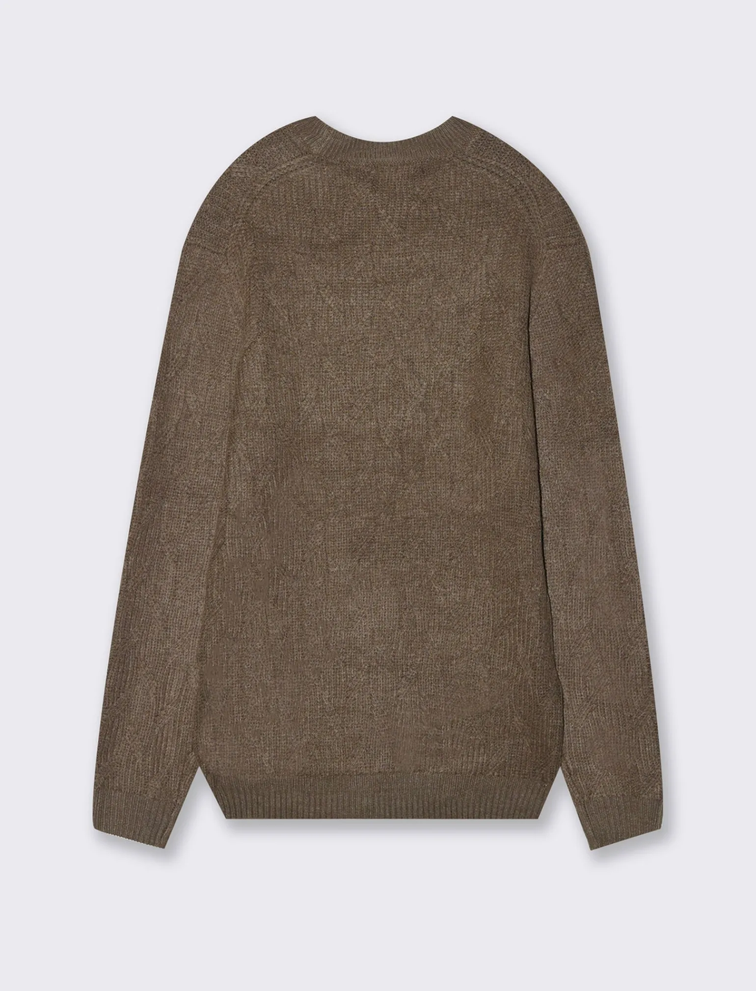 Uomo Piazza Italia Uomo | Maglieria<Maglia girocollo lavorazione full jacquard regular fit - fango
