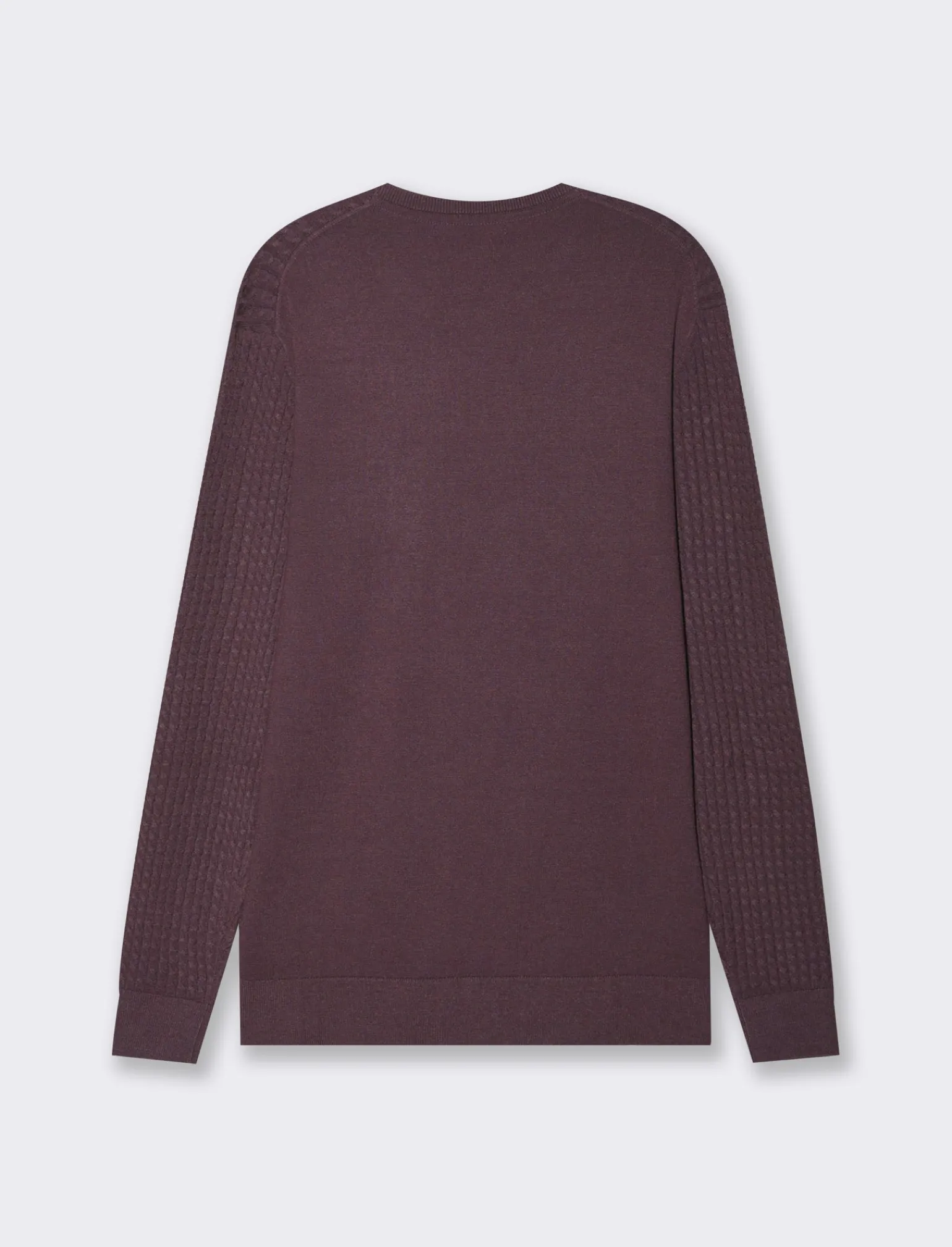 Uomo Piazza Italia Uomo | Maglieria<Maglia girocollo lavorazione jacquard a treccine regular fit - Bordeaux