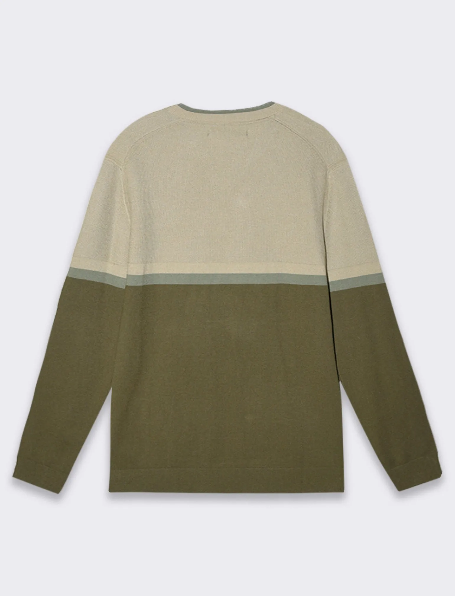 Uomo Piazza Italia Uomo | Maglieria<Maglia girocollo lavorazione jacquard fantasia a fasce, regular fit - militare