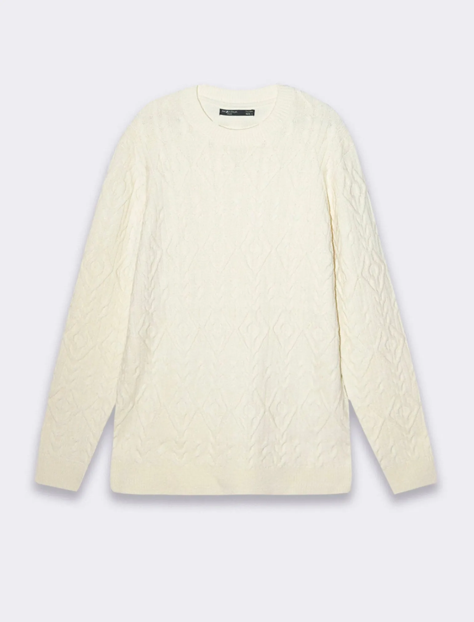 Uomo Piazza Italia Maglieria<Maglia girocollo lavorazione jacquard fantasia a rombi regular fit - panna