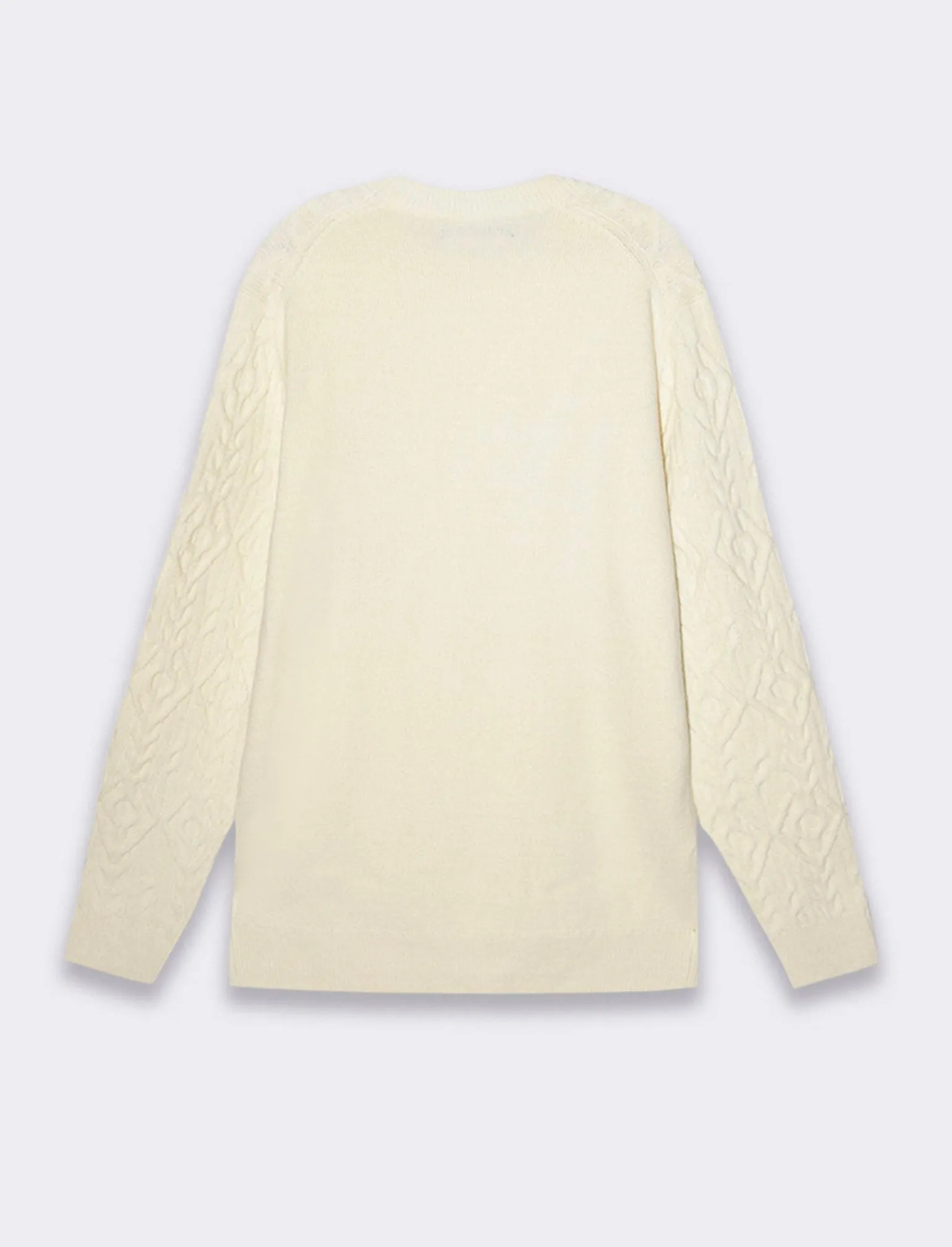 Uomo Piazza Italia Maglieria<Maglia girocollo lavorazione jacquard fantasia a rombi regular fit - panna