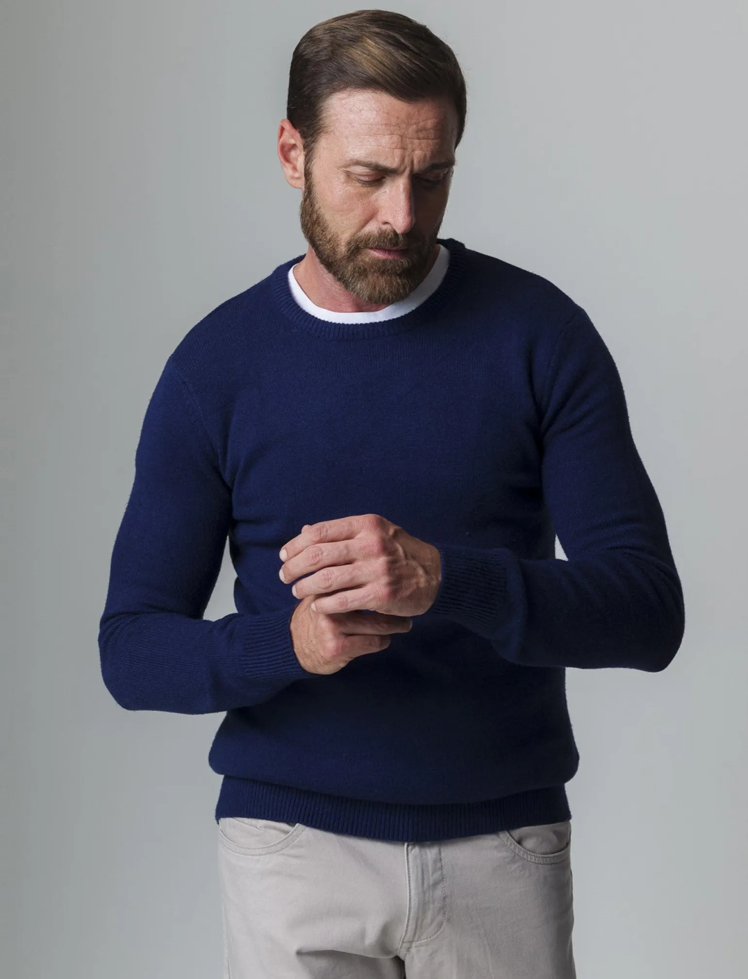 Uomo Piazza Italia Maglieria<Maglia girocollo lavorazione rasata, filato premium regular fit -