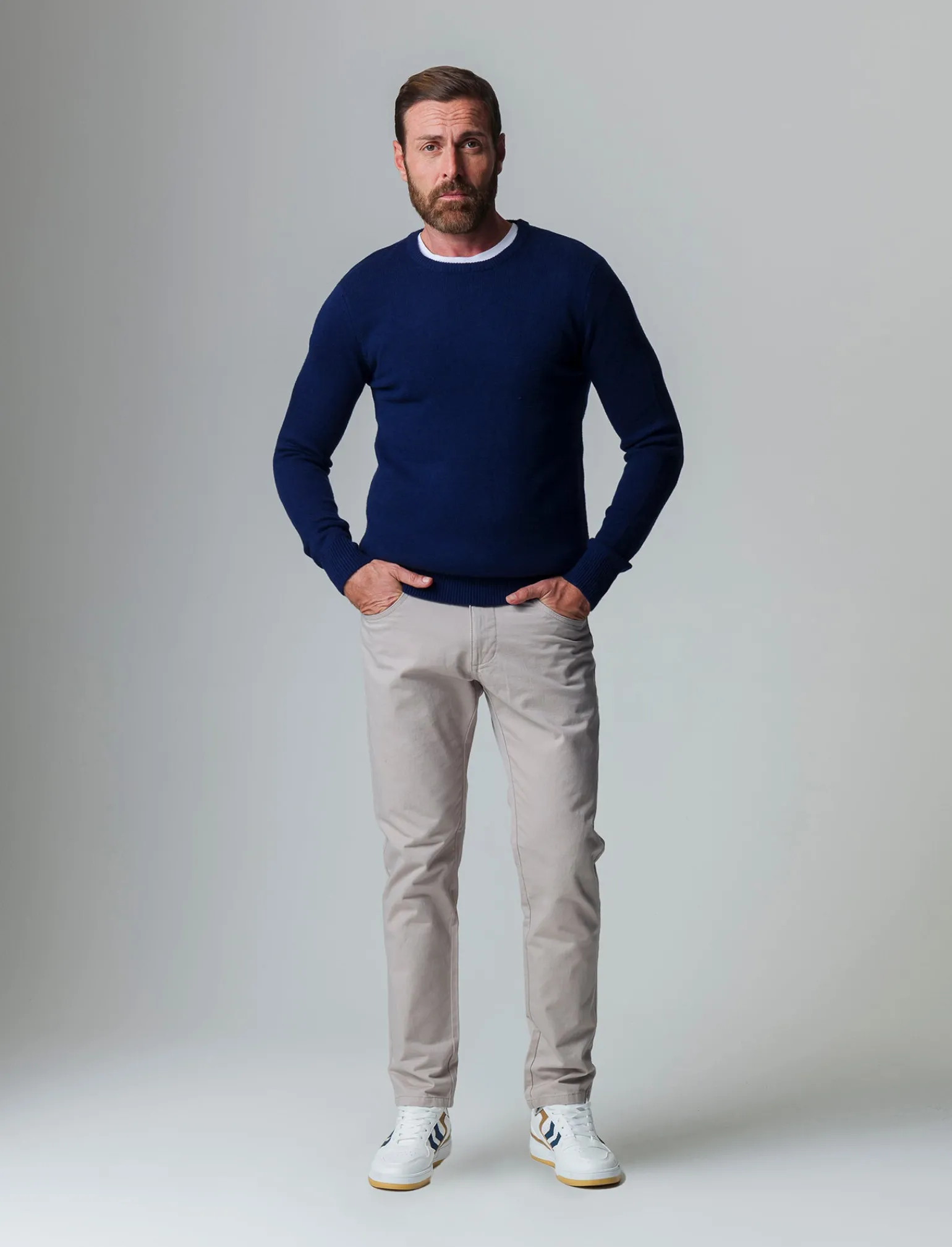 Uomo Piazza Italia Maglieria<Maglia girocollo lavorazione rasata, filato premium regular fit -