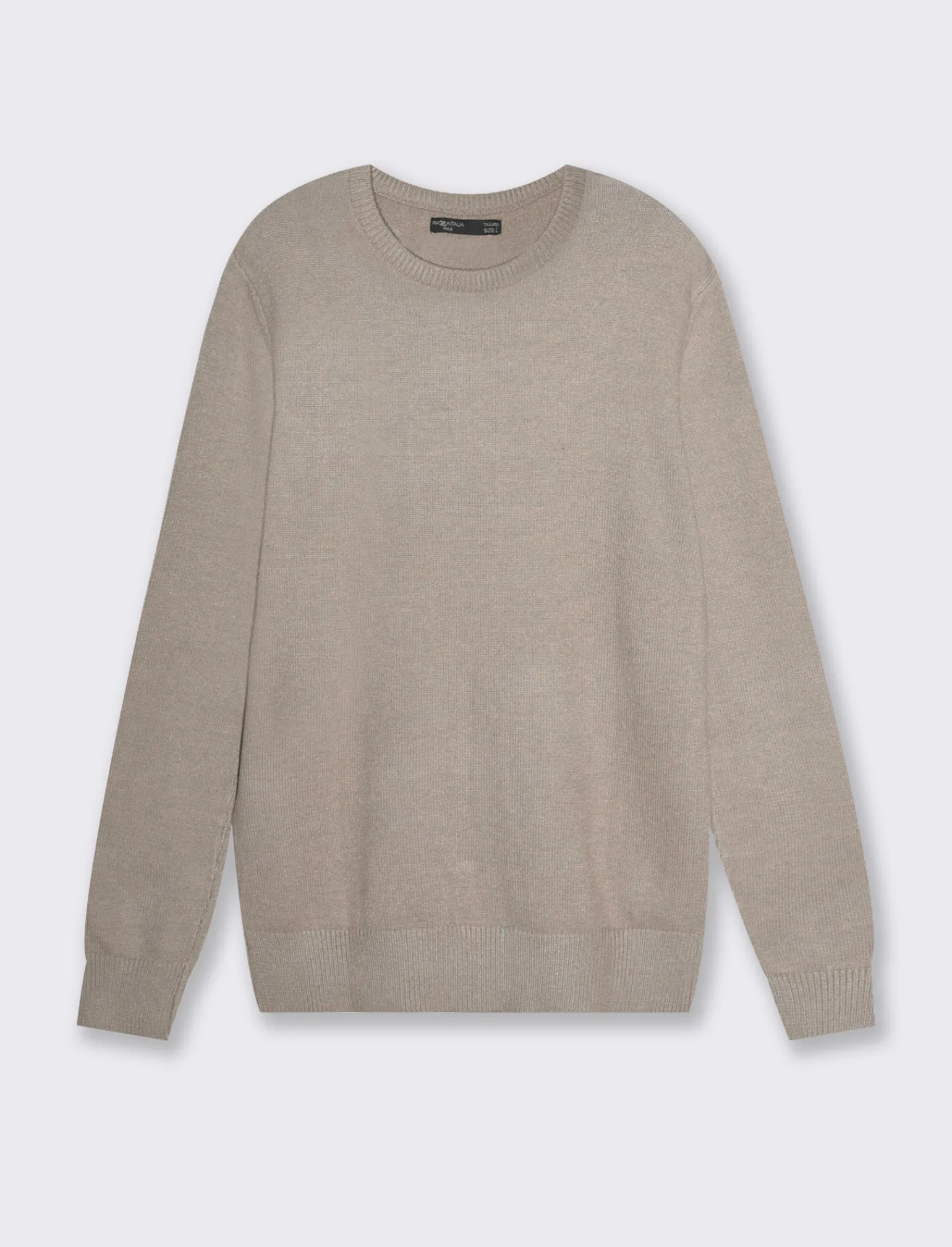 Uomo Piazza Italia Maglieria<Maglia girocollo lavorazione rasata, filato premium regular fit - tortora
