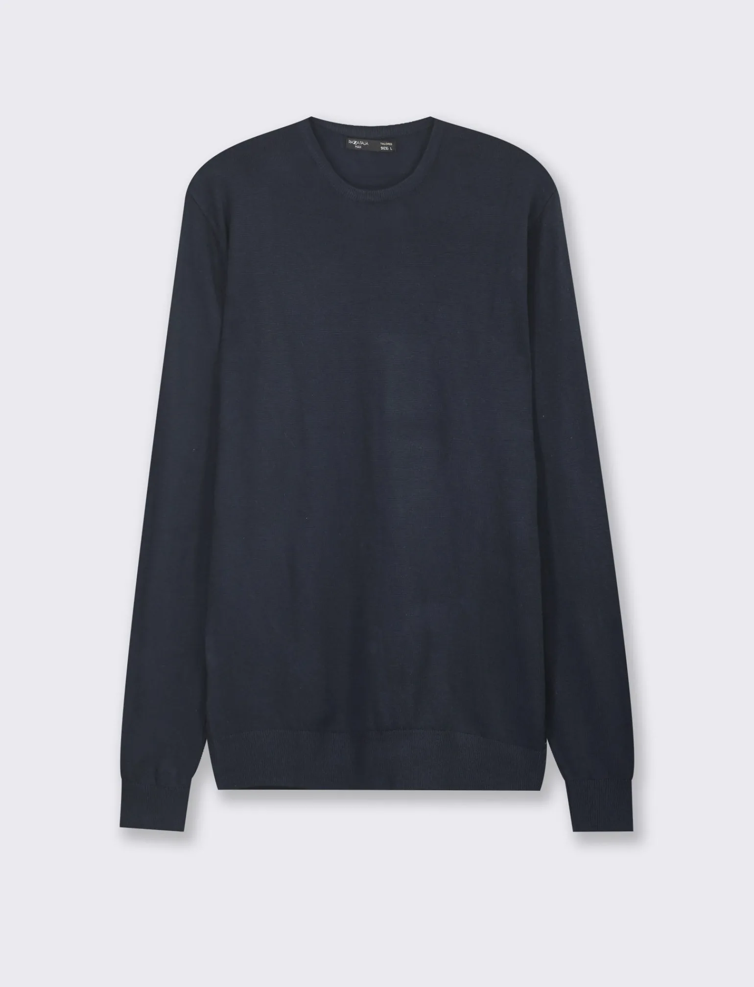 Uomo Piazza Italia Uomo | Maglieria<Maglia girocollo slim fit con costina al collo -