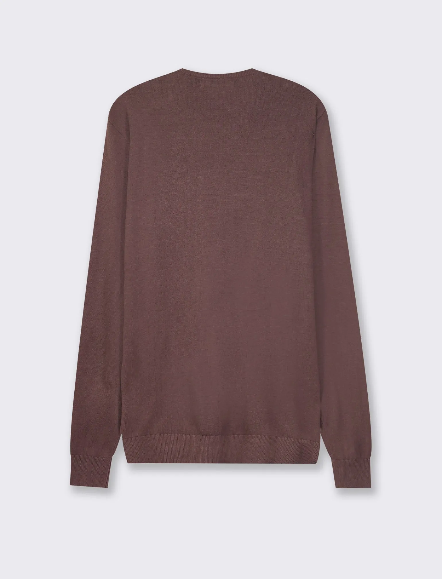 Uomo Piazza Italia Uomo | Maglieria<Maglia girocollo slim fit con costina al collo - Bordeaux