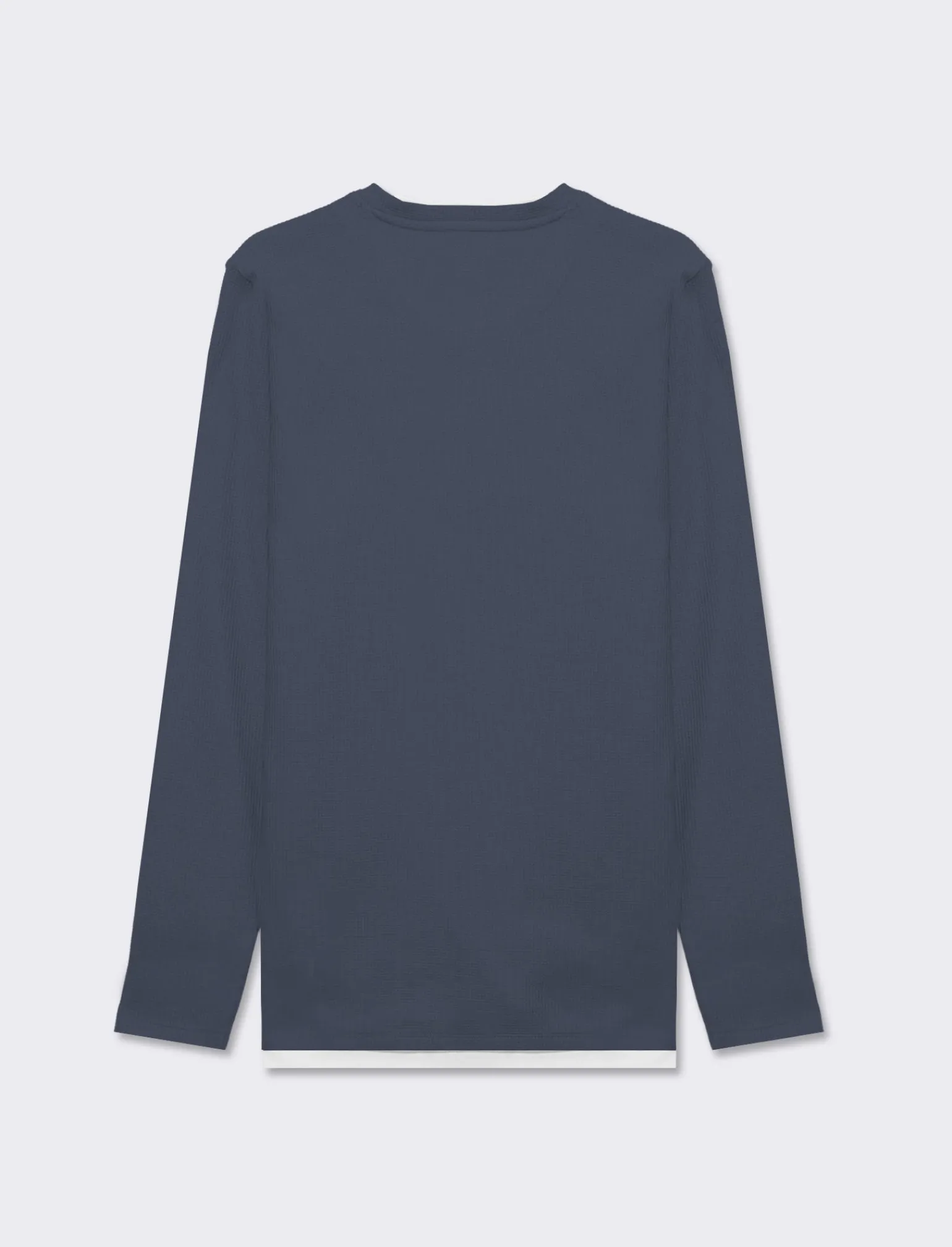 Uomo Piazza Italia Uomo | Maglieria<Maglia girocollo struttura waffel in misto cotone. Regular fit. Dettaglio di bordino a contrasto in - Avion