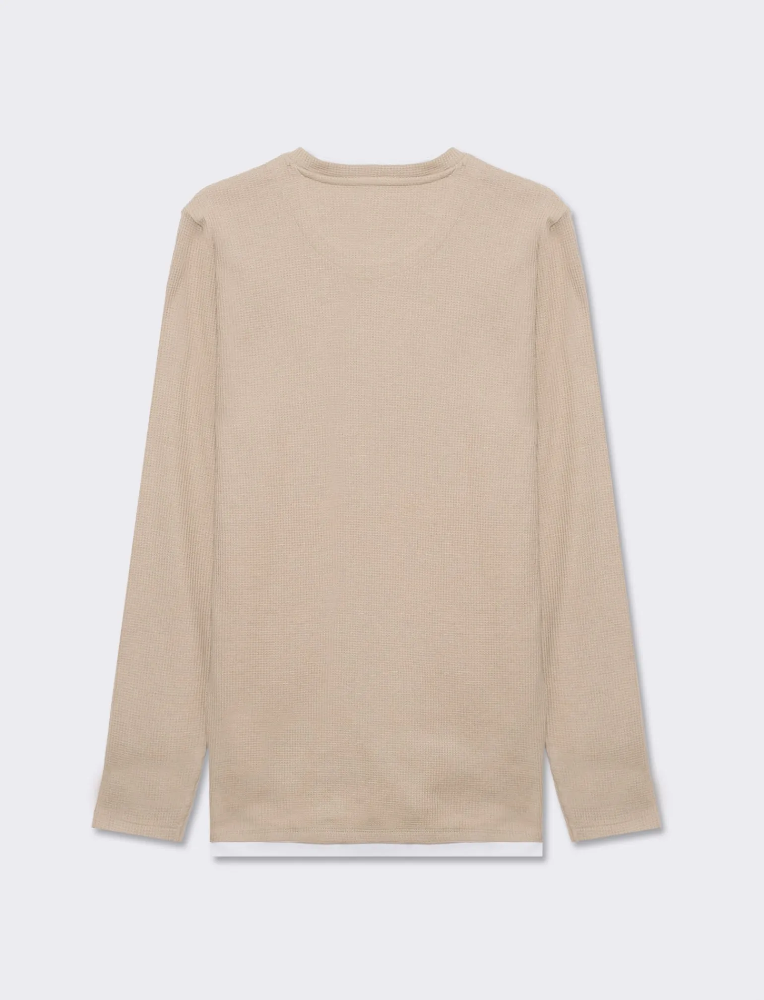 Uomo Piazza Italia Uomo | Maglieria<Maglia girocollo struttura waffel in misto cotone. Regular fit. Dettaglio di bordino a contrasto in - stone