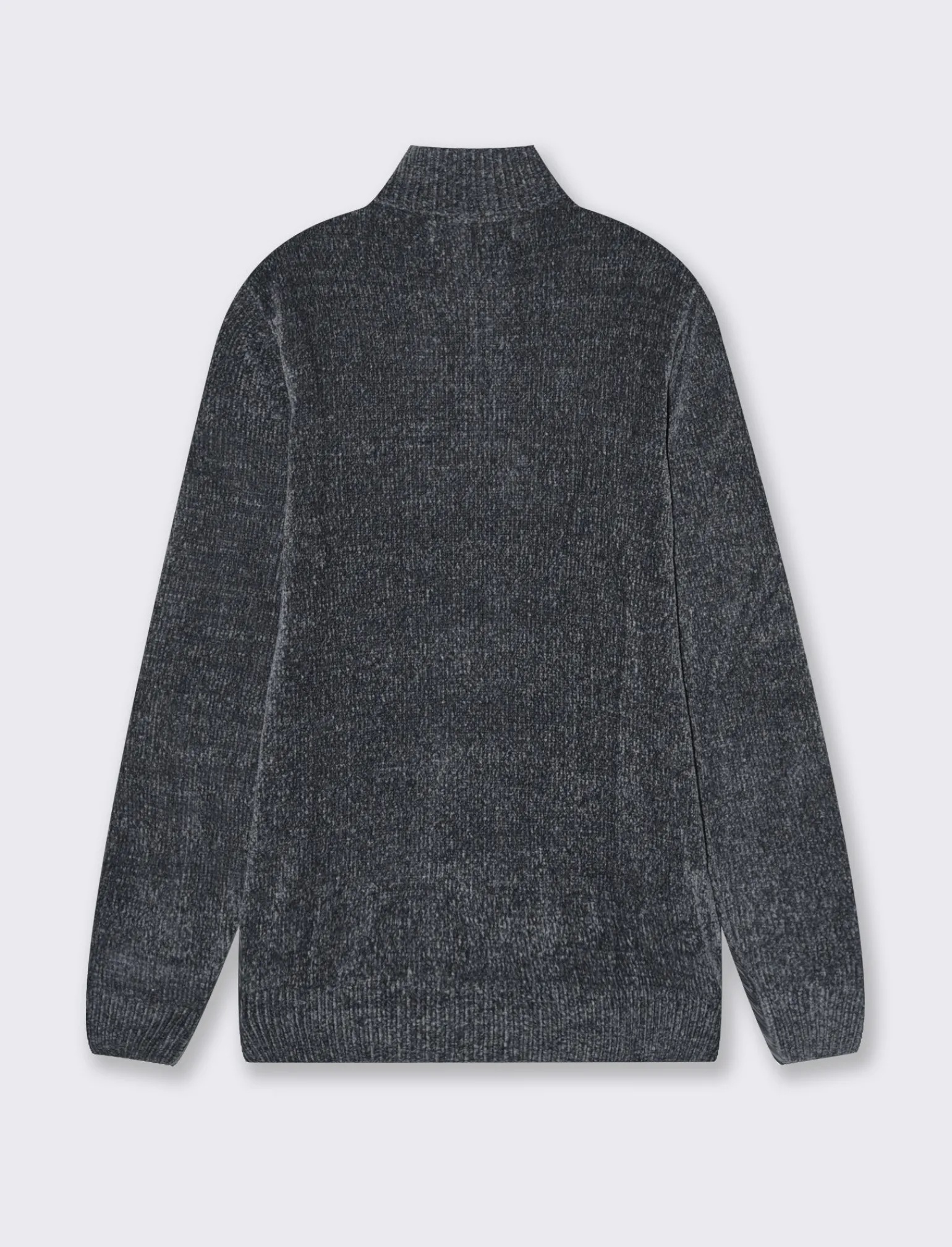 Uomo Piazza Italia Maglieria<Maglia in ciniglia collo alto con cerniera, regular fit - Avion