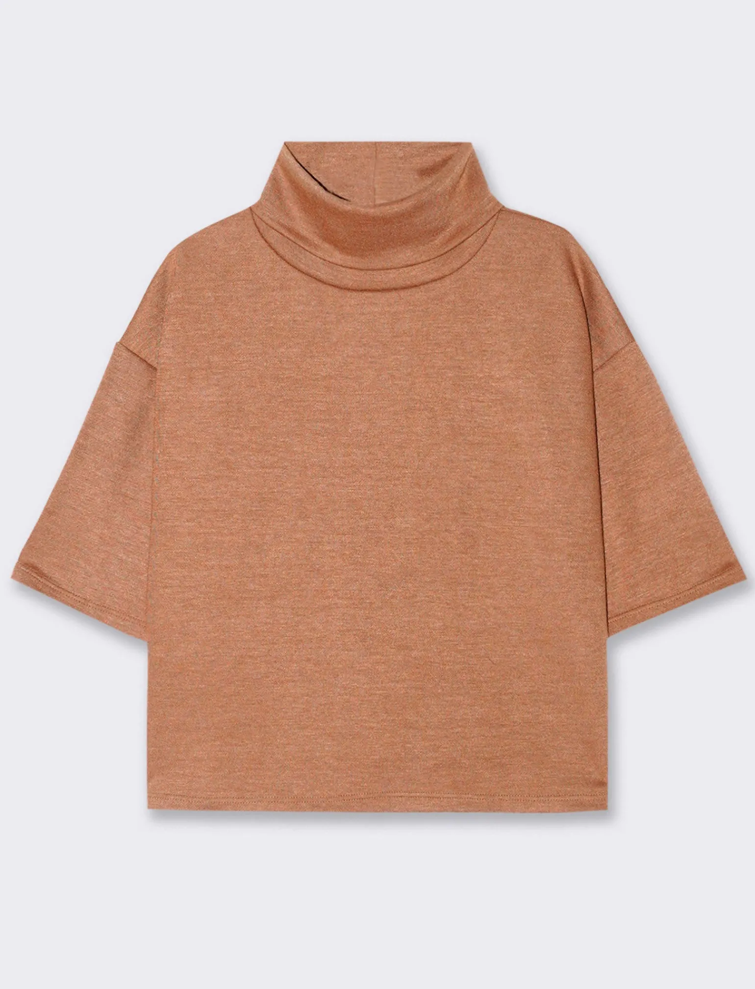 Donna Piazza Italia T-Shirt E Top<Maglia manica a 3/4 con strass - Cammello