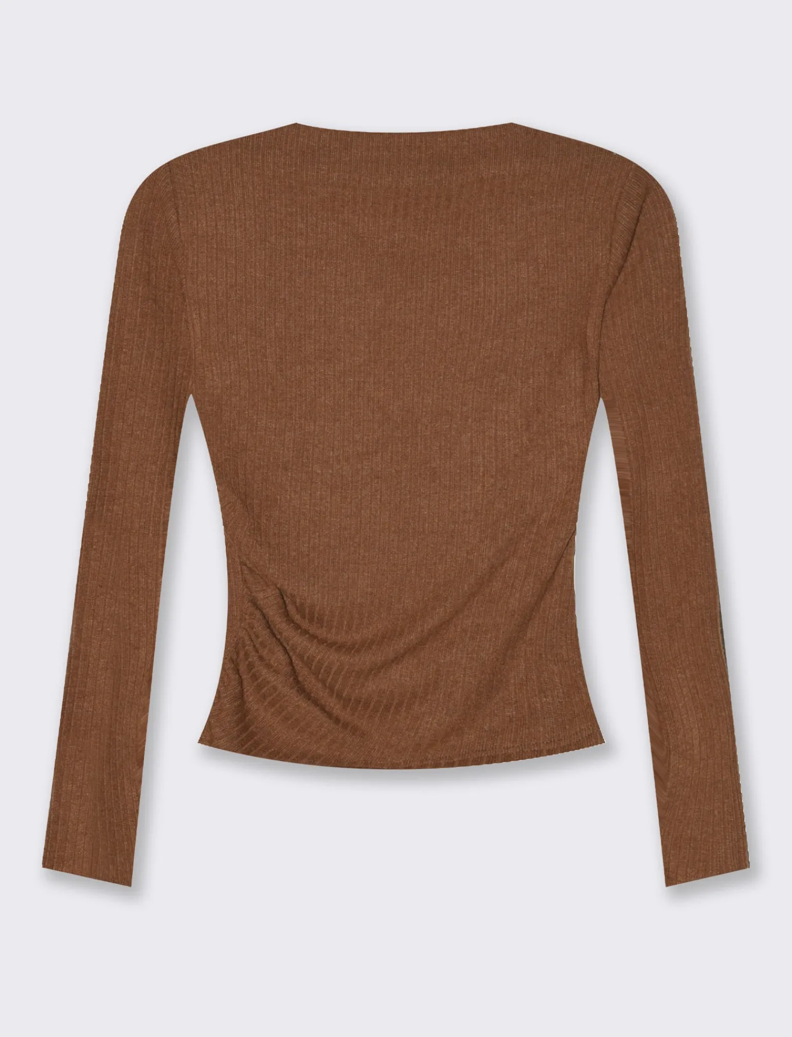 Donna Piazza Italia Maglieria<Maglia manica lunga con scollo a barca vestibilità stretch - Cammello
