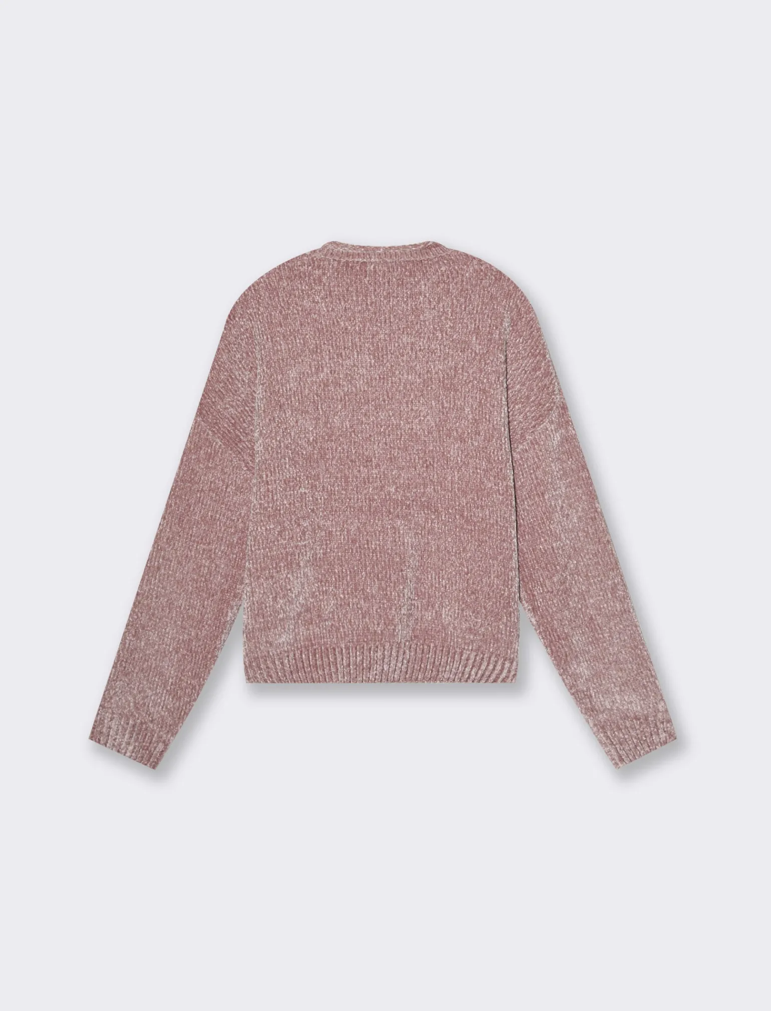 Donna Piazza Italia Maglieria<Maglia manica lunga in ciniglia con giro collo taglio basic - antico