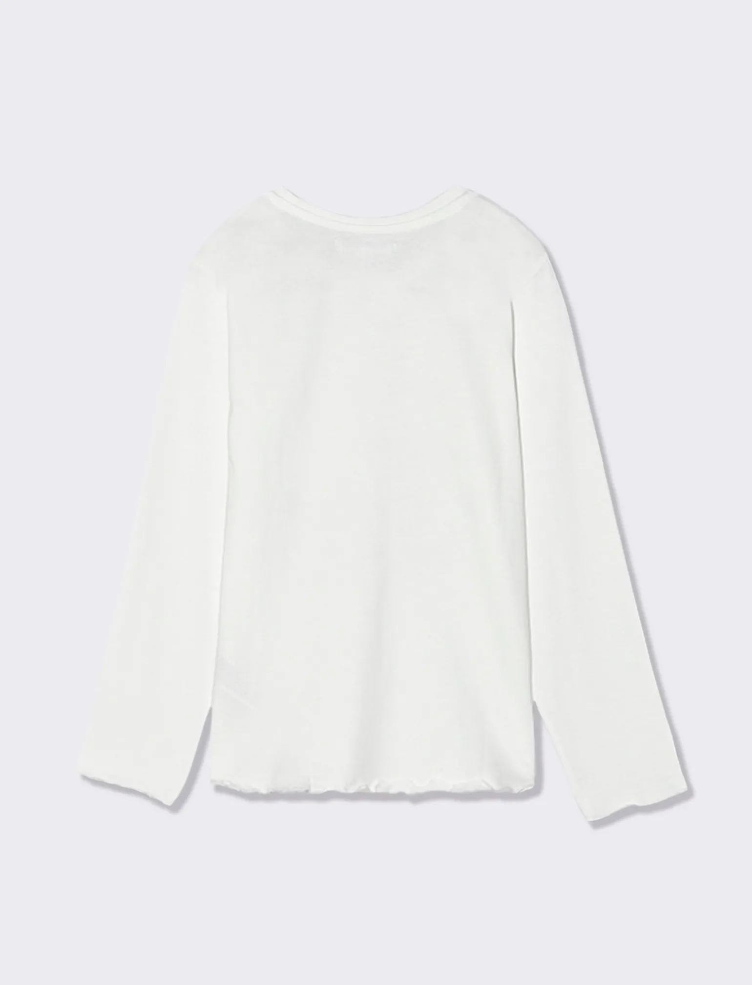 Piazza Italia Bambina | T-Shirt E Top<Maglia maniche lunghe con orlo ondulato e stampa frontale effetto lucido - sporco