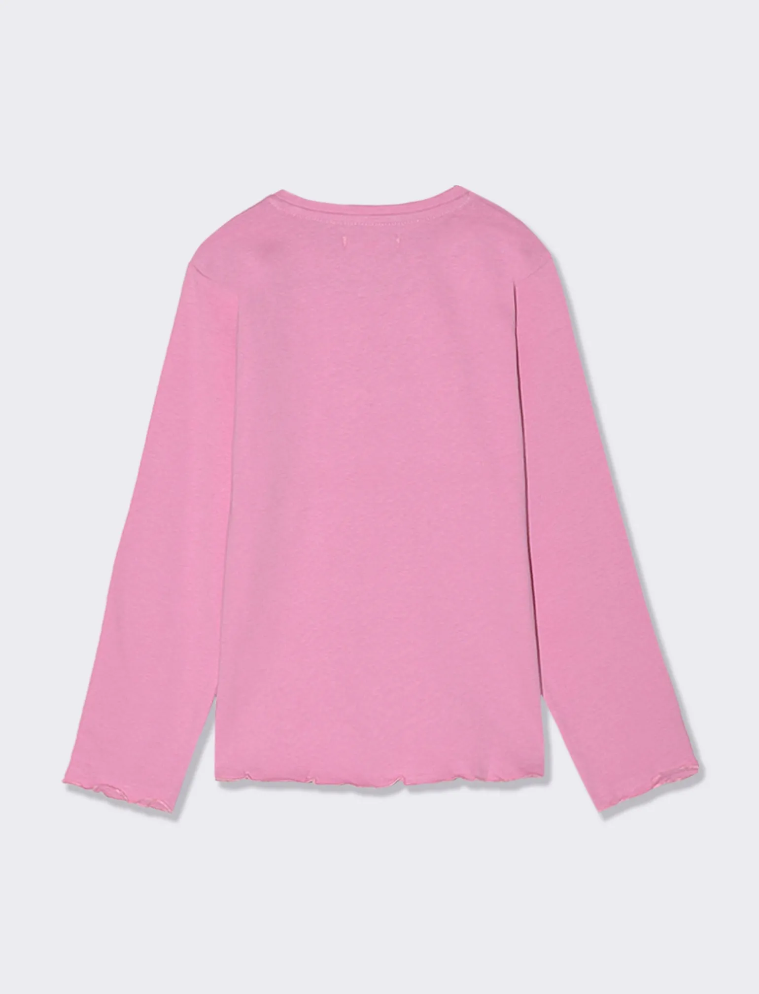 Piazza Italia Bambina | T-Shirt E Top<Maglia maniche lunghe con orlo ondulato e stampa frontale effetto lucido -