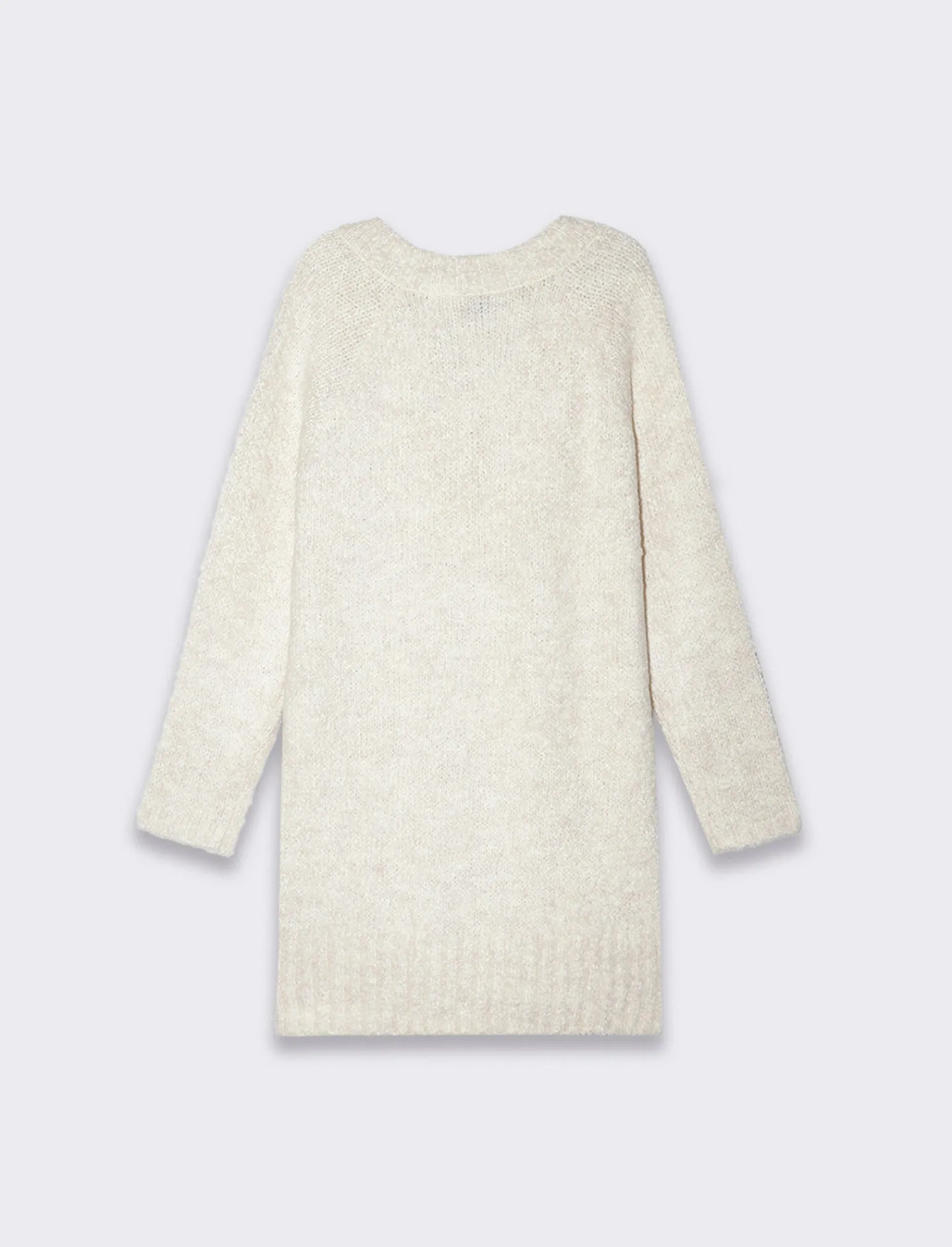Donna Piazza Italia Donna | Maglieria<Maglia maxipullover con scollo a v profondo. polsi e fondo a costa elastica - Avorio