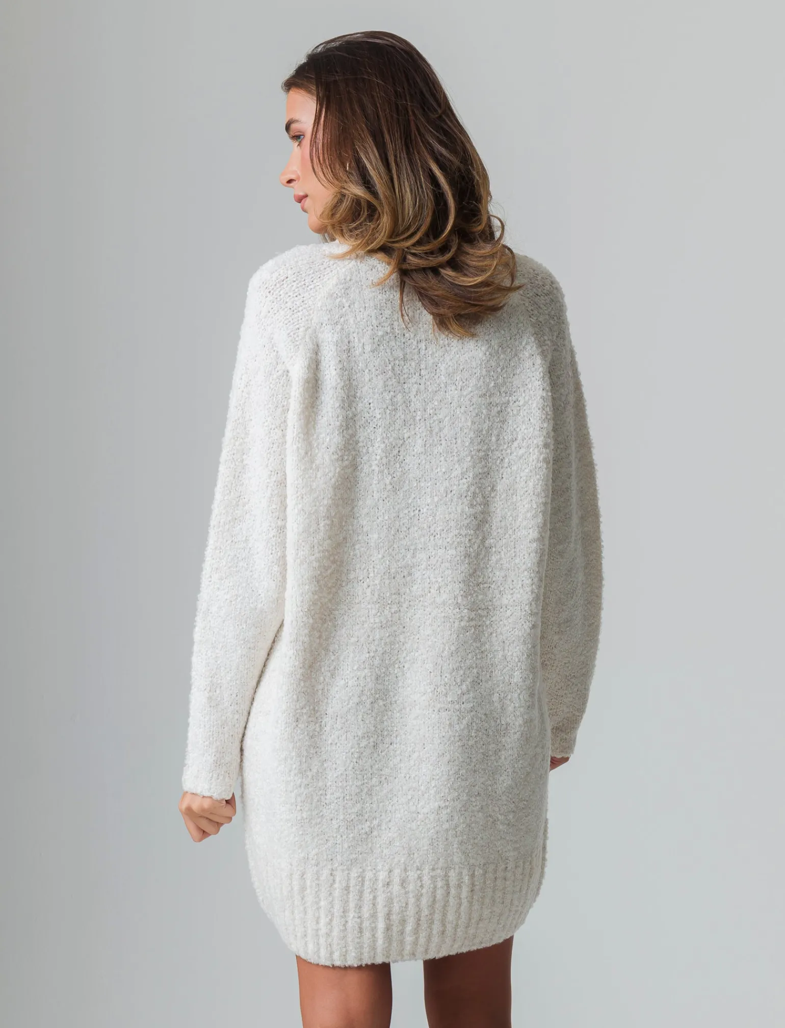 Donna Piazza Italia Donna | Maglieria<Maglia maxipullover con scollo a v profondo. polsi e fondo a costa elastica - Avorio