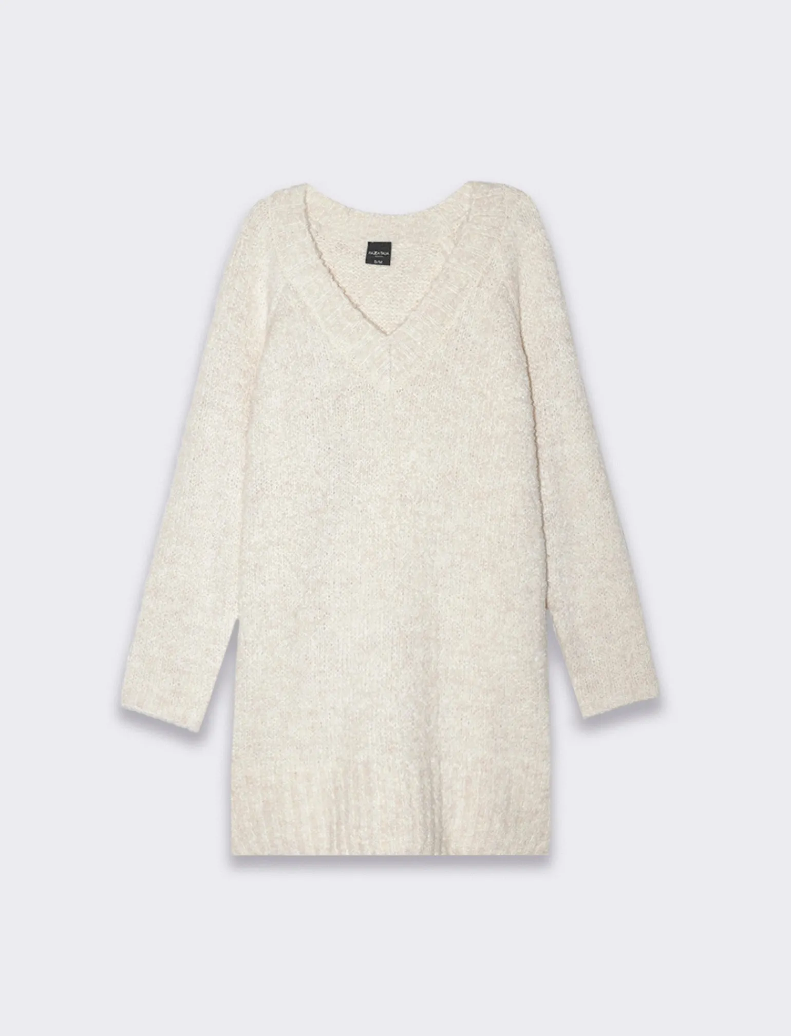Donna Piazza Italia Donna | Maglieria<Maglia maxipullover con scollo a v profondo. polsi e fondo a costa elastica - Avorio