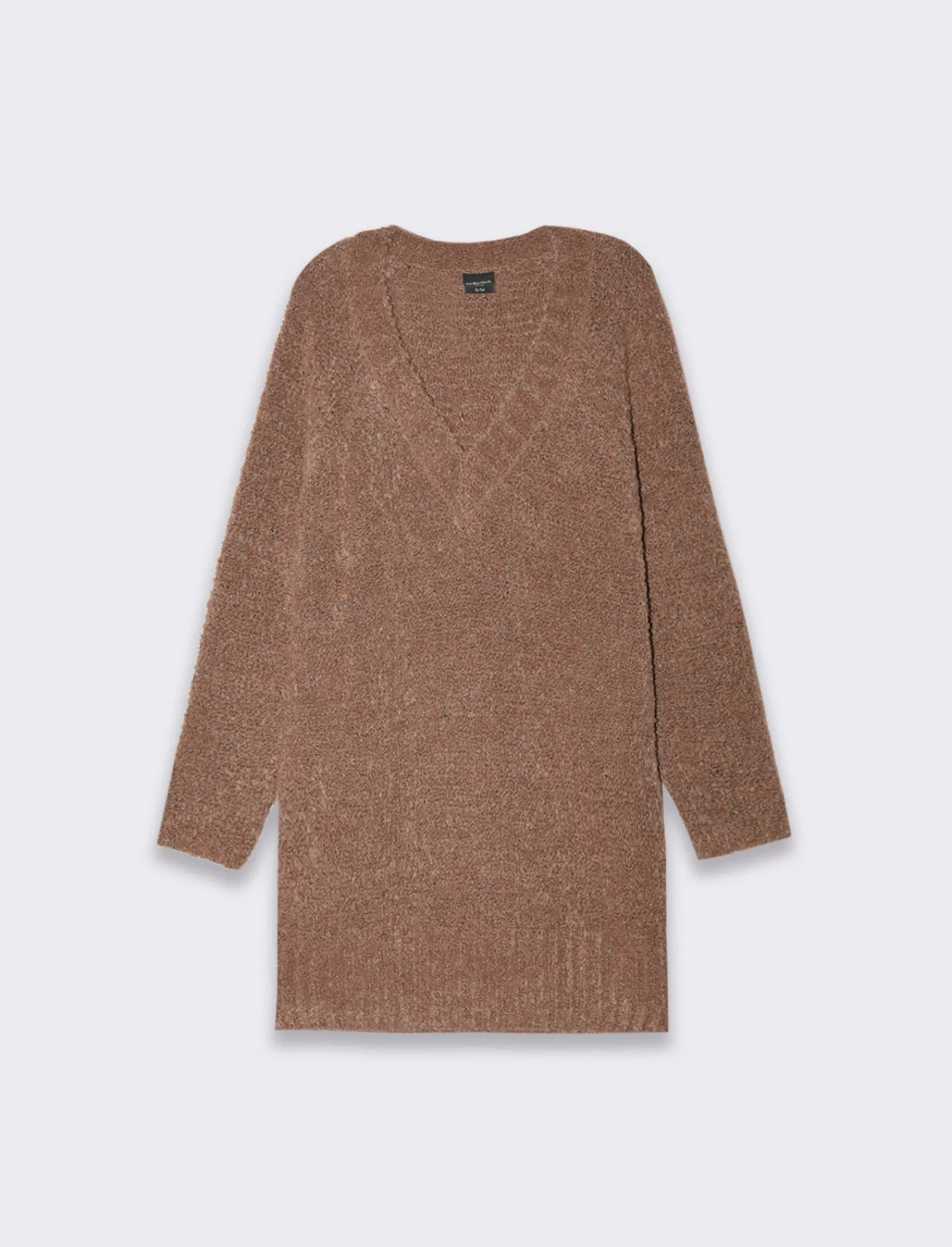 Donna Piazza Italia Donna | Maglieria<Maglia maxipullover con scollo a v profondo. polsi e fondo a costa elastica - castoro