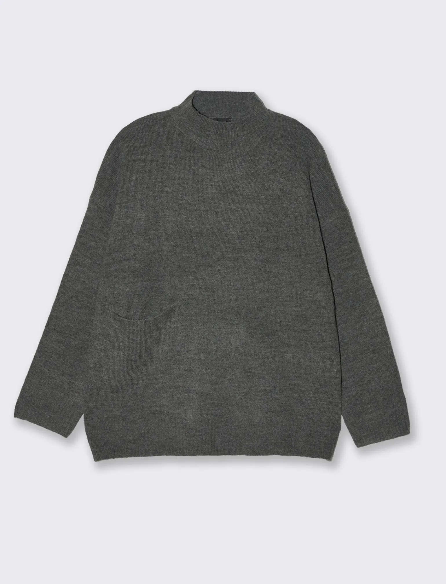 Donna Piazza Italia Donna | Maglieria<Maglia mezzo collo e manica lunga con tasca applicata - melange