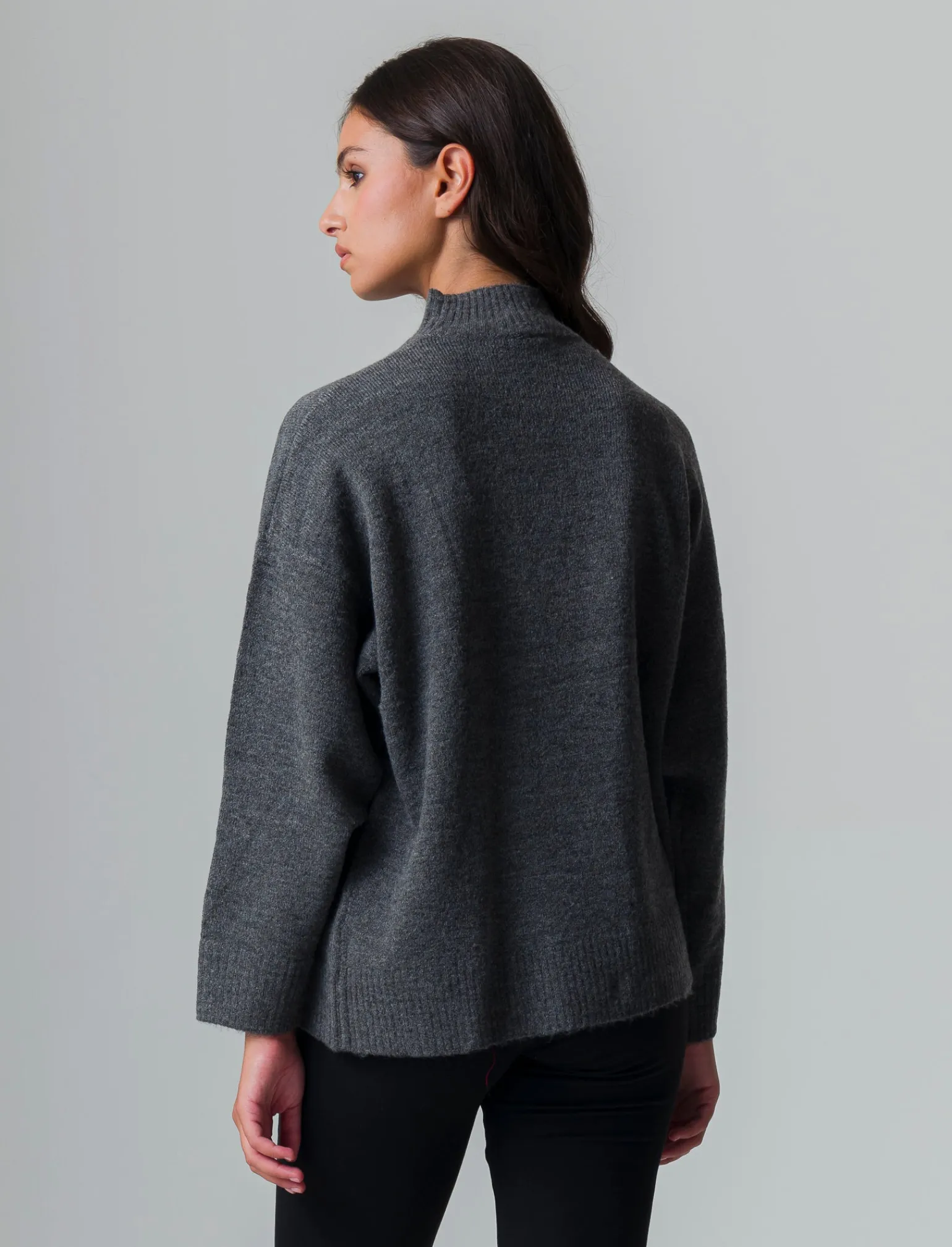 Donna Piazza Italia Donna | Maglieria<Maglia mezzo collo e manica lunga con tasca applicata - melange