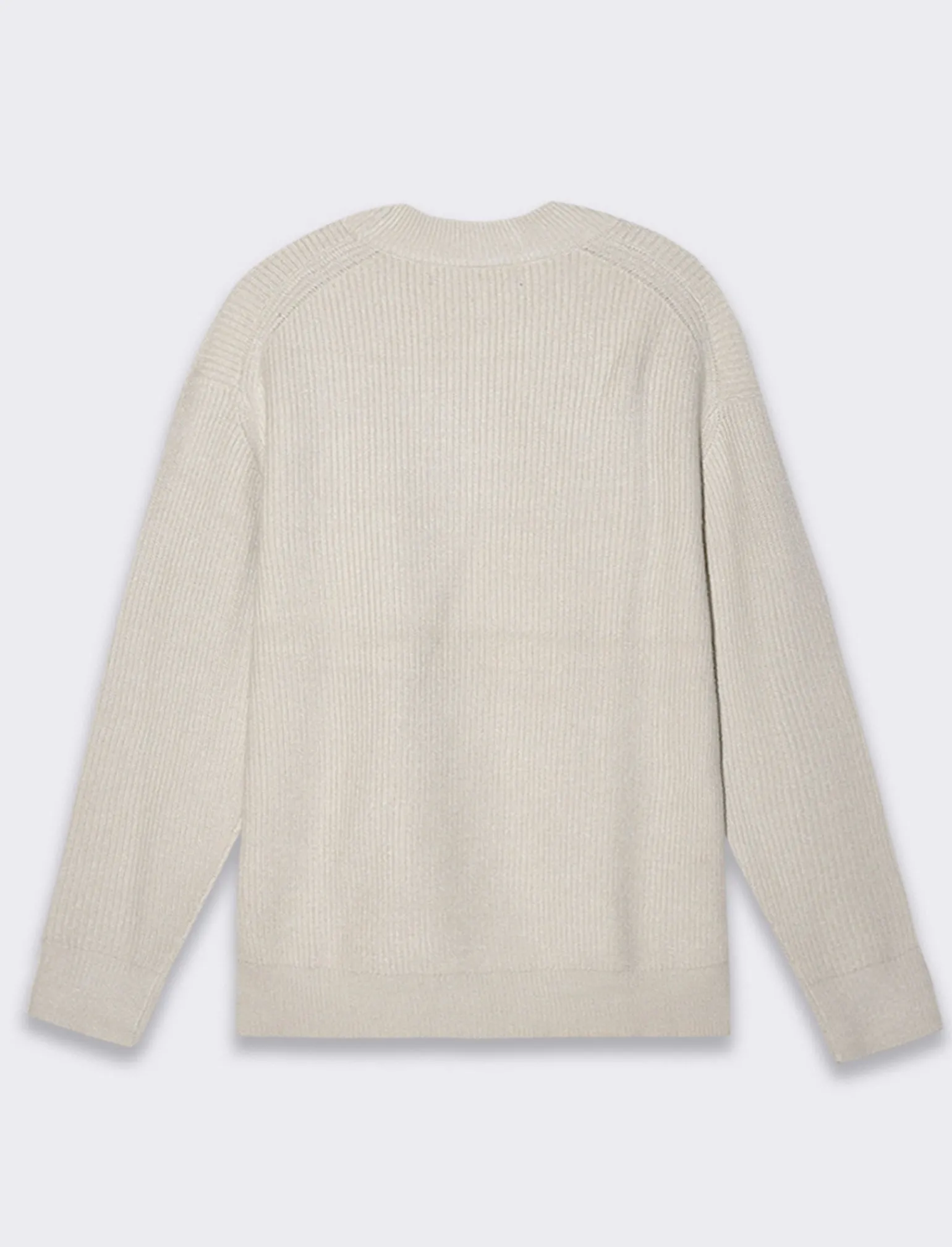 Uomo Piazza Italia Uomo | Maglieria<Maglia mezzo collo lavorazione a coste regular fit - ecru