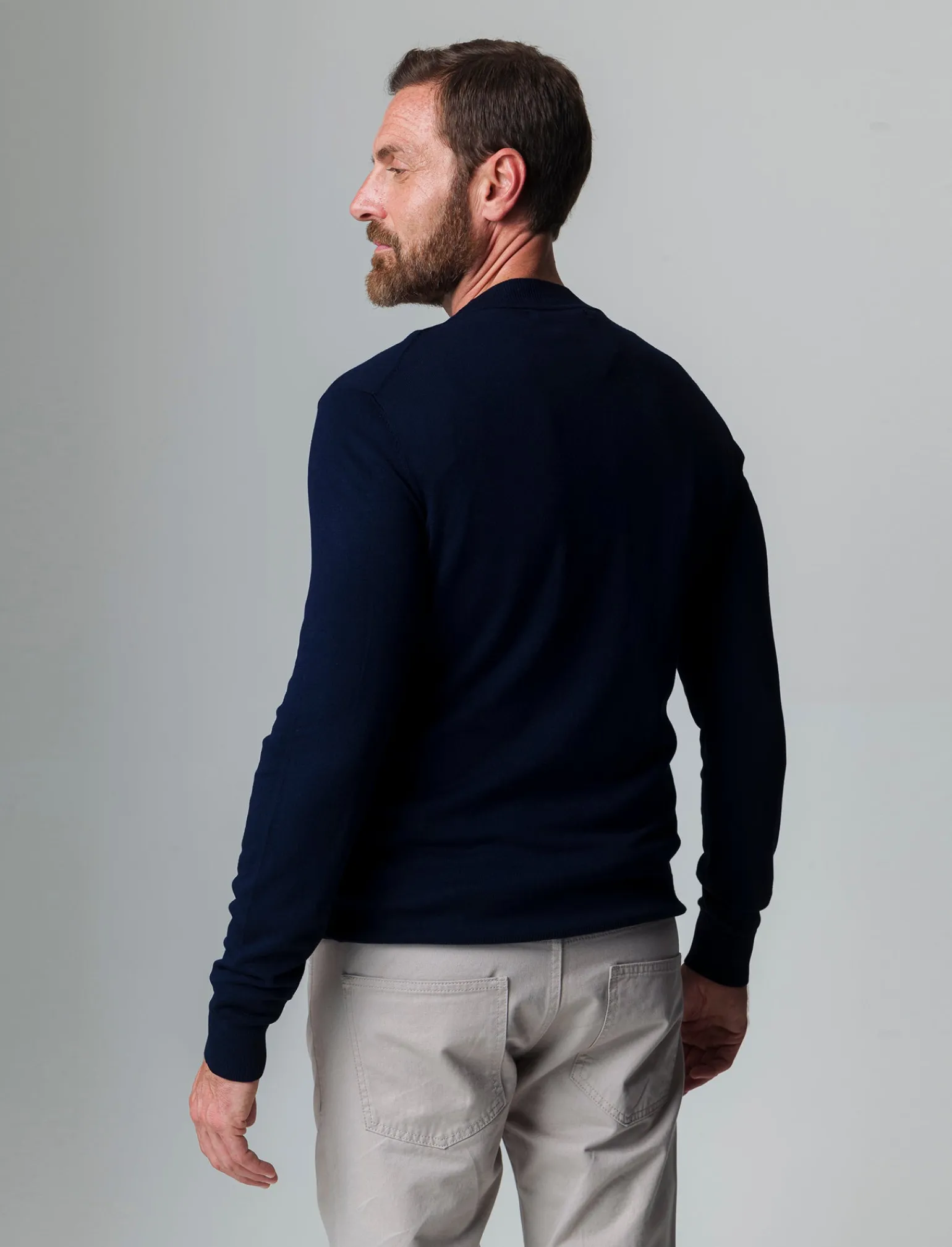 Uomo Piazza Italia Maglieria<Maglia mezzo collo lavorazione a coste sui fianchi slim fit. -