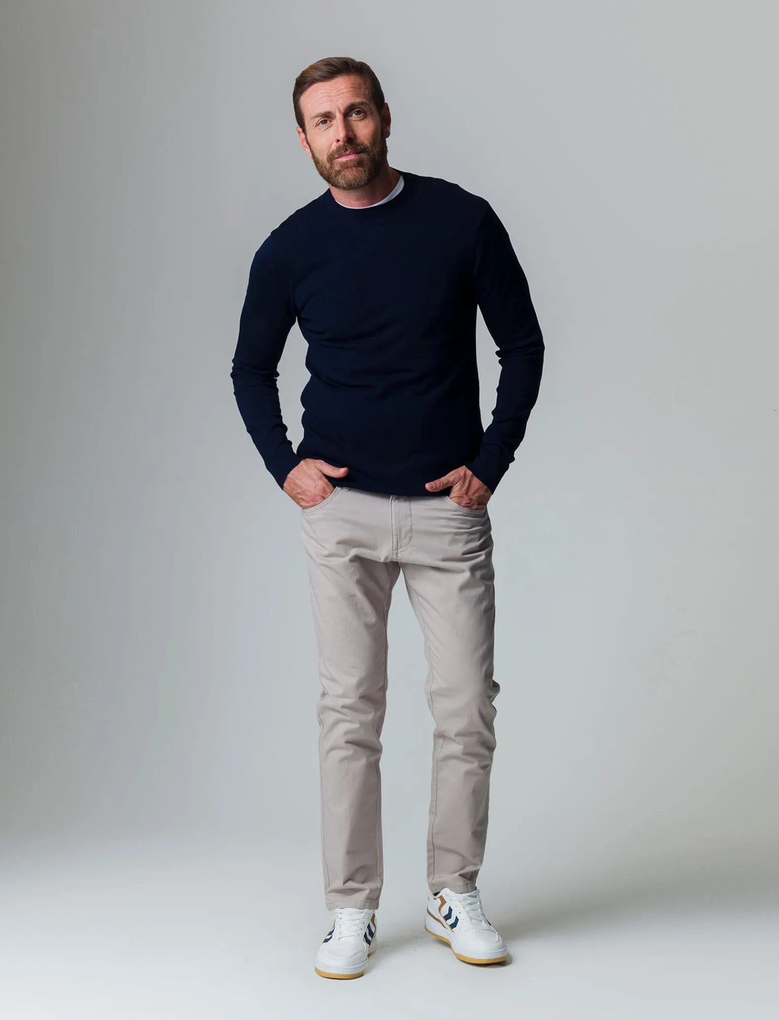 Uomo Piazza Italia Maglieria<Maglia mezzo collo lavorazione a coste sui fianchi slim fit. -