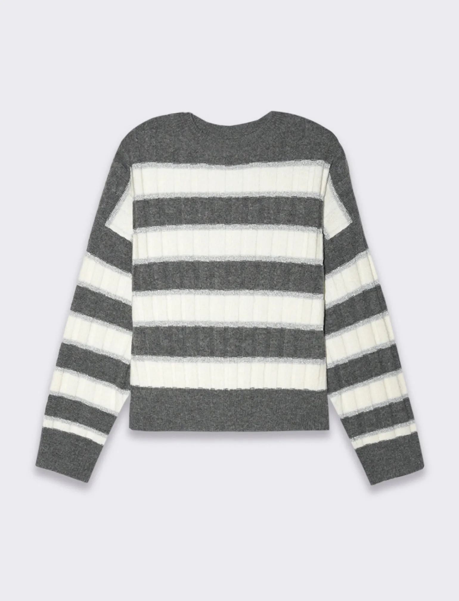 Donna Piazza Italia Donna | Maglieria<Maglia pullover manica lunga, a strische con spalle cadenti vestibilità comoda - var 2