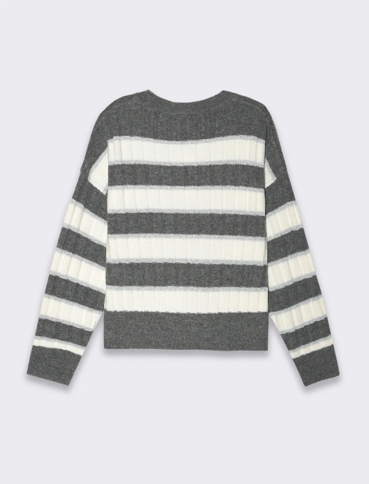 Donna Piazza Italia Donna | Maglieria<Maglia pullover manica lunga, a strische con spalle cadenti vestibilità comoda - var 2