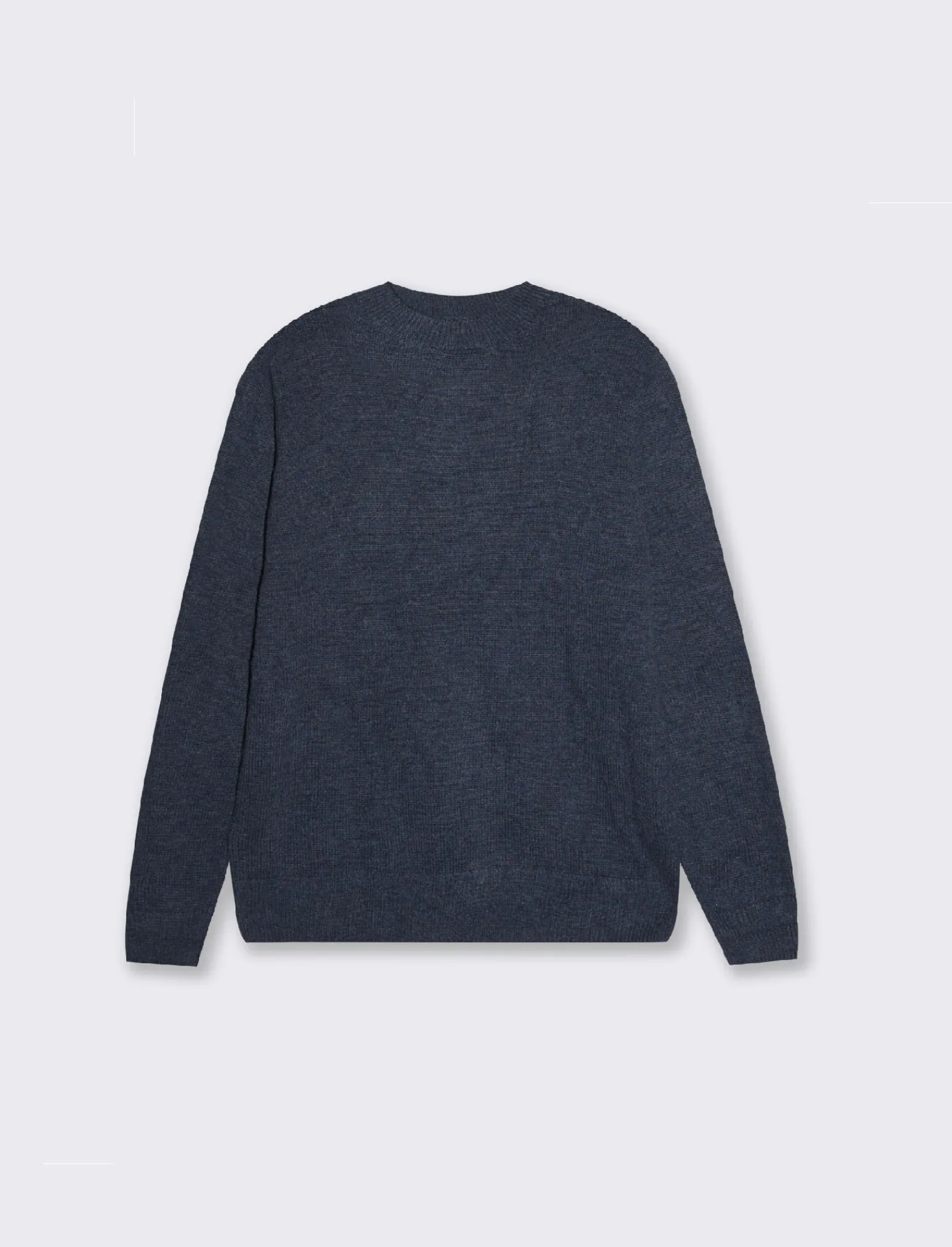Uomo Piazza Italia Maglieria<Maglia regular fit dolcevita in filato premium effetto lana - Blu melange