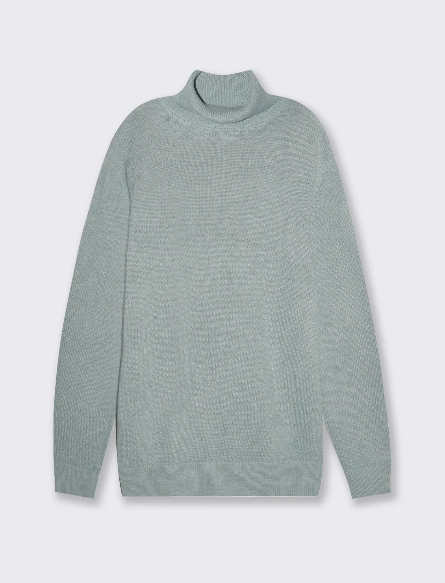 Uomo Piazza Italia Maglieria<Maglia regular fit dolcevita in filato premium effetto lana - chiaro melange