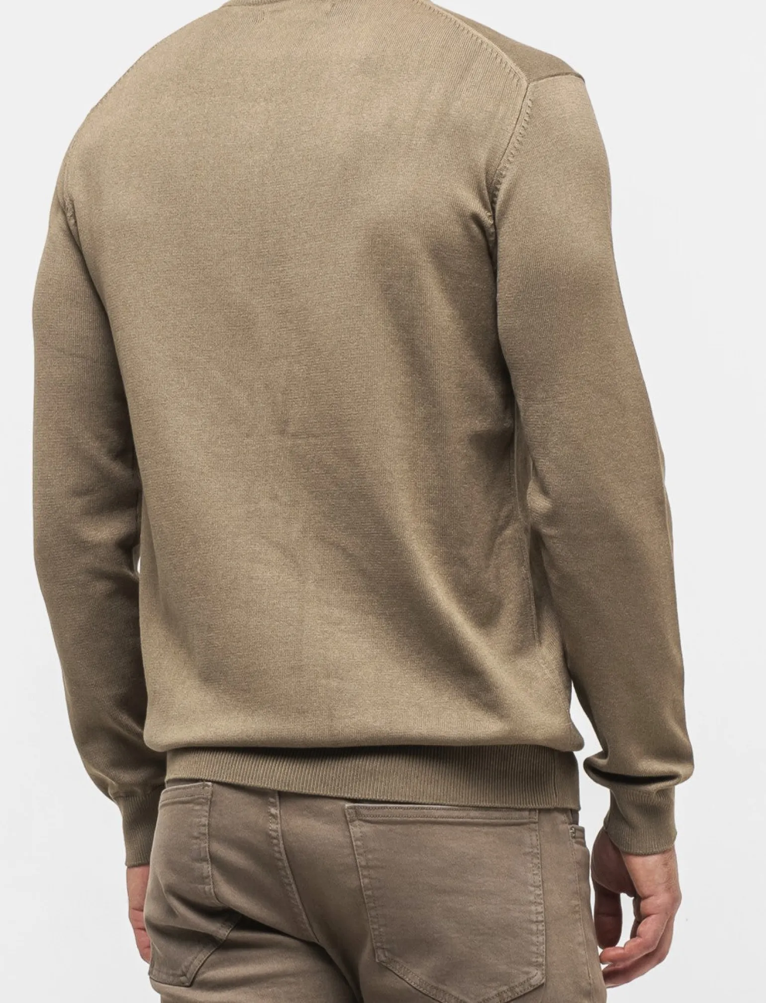 Uomo Piazza Italia Maglieria<Maglia regular fit girocollo in misto viscosa - tortora