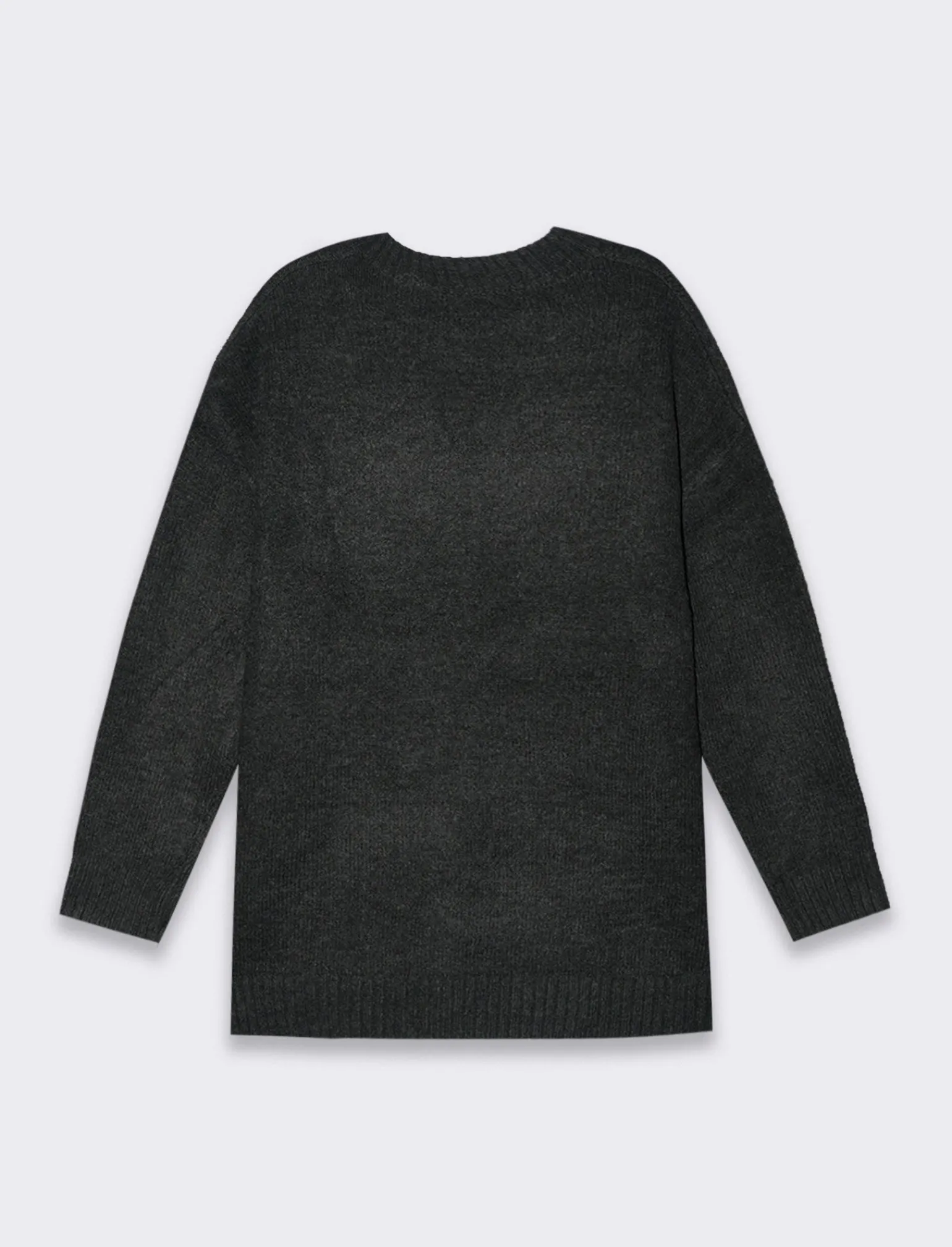 Donna Piazza Italia Donna | Maglieria<Maglia scollo a v con maniche lunghe e vestibiilità confort - Antracite melange