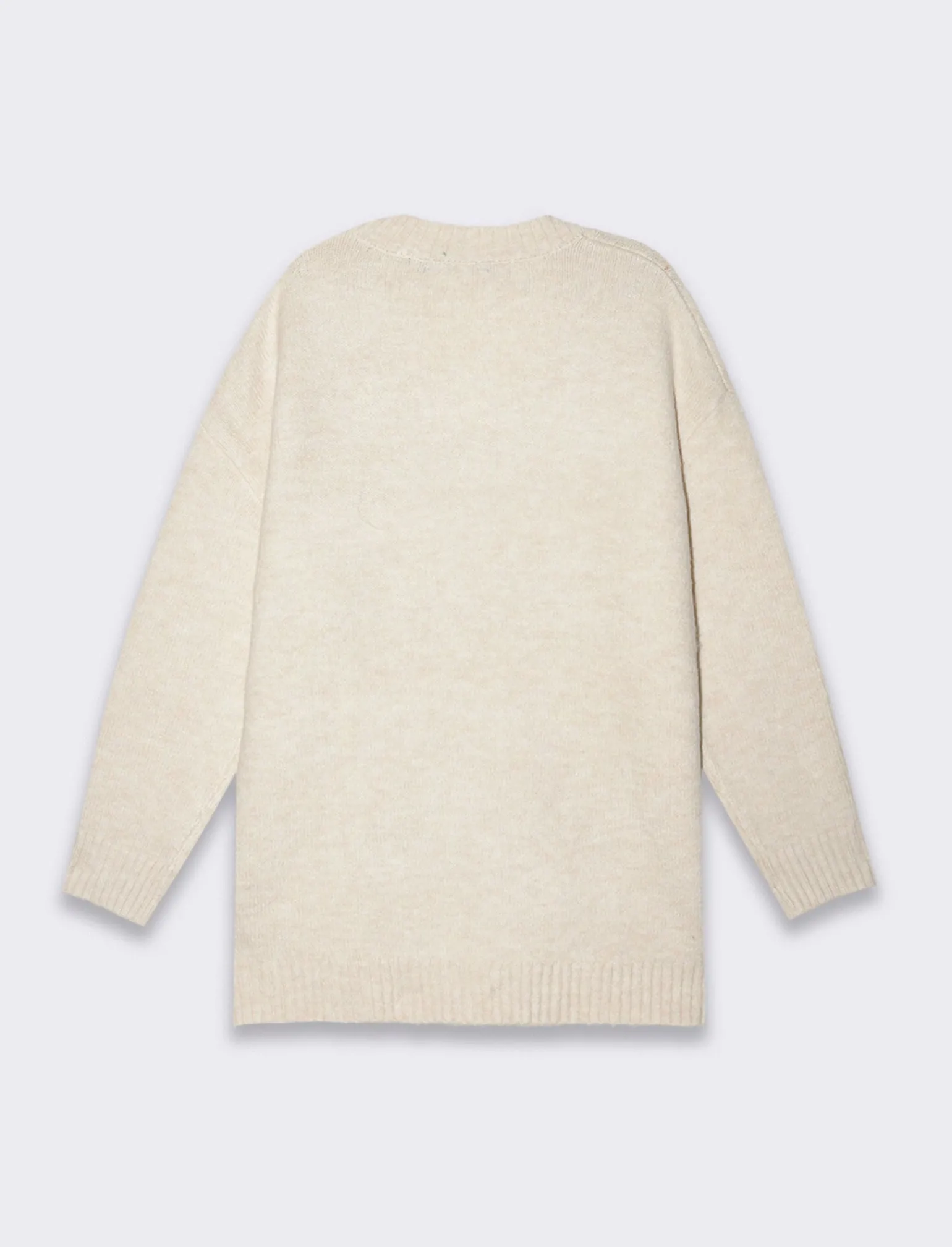 Donna Piazza Italia Donna | Maglieria<Maglia scollo a v con maniche lunghe e vestibiilità confort - Avorio
