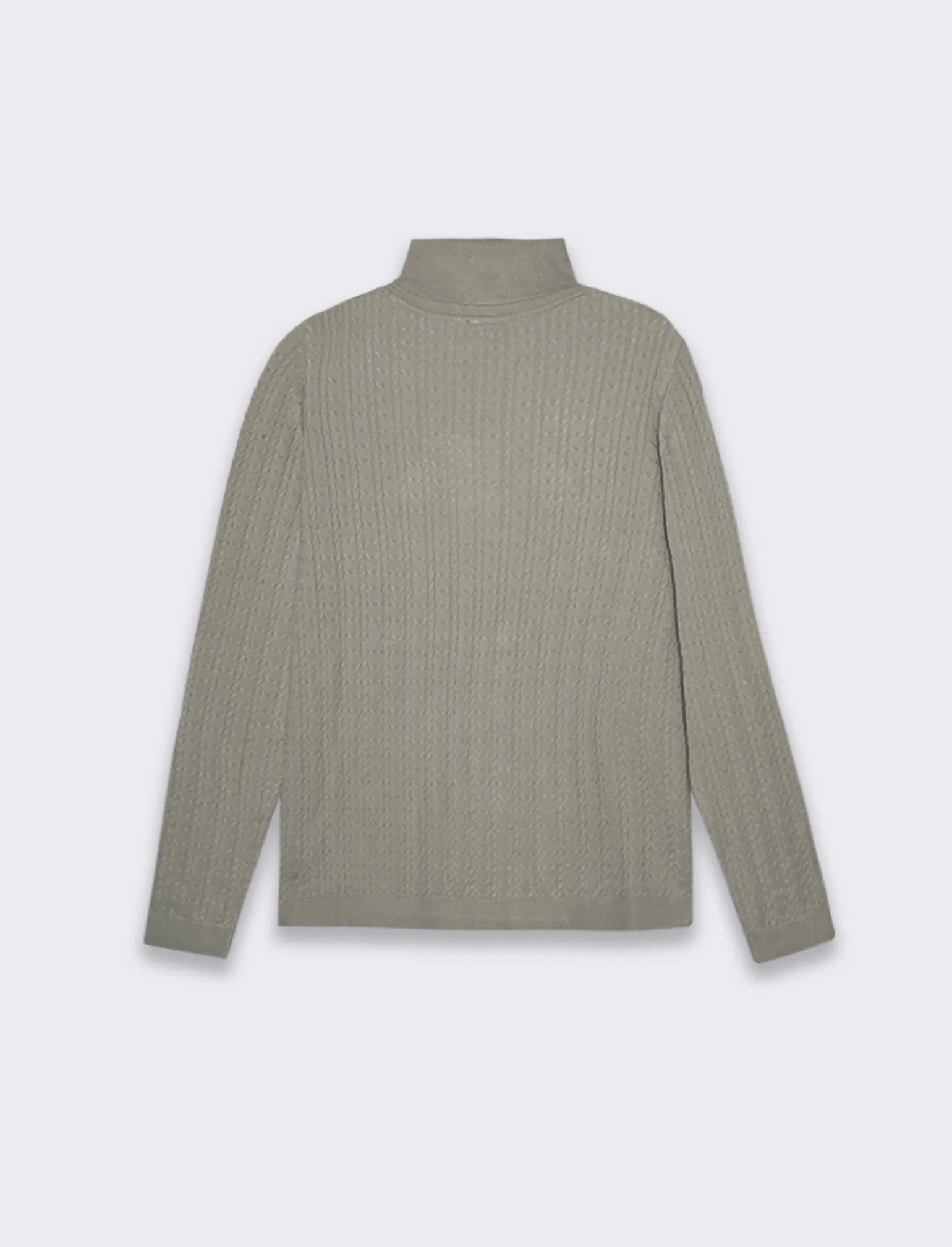 Donna Piazza Italia Donna | Maglieria<Maglia slim in morbido filato collo lato e lavorazione trecce - Verdino