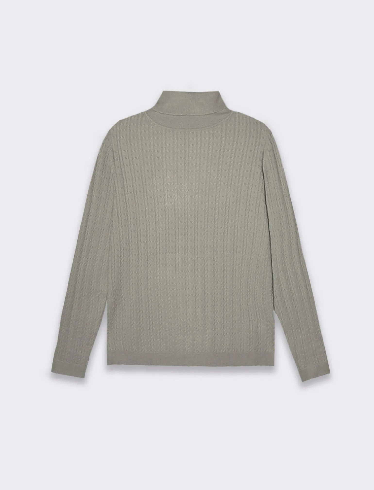 Donna Piazza Italia Donna | Maglieria<Maglia slim in morbido filato collo lato e lavorazione trecce - Verdino
