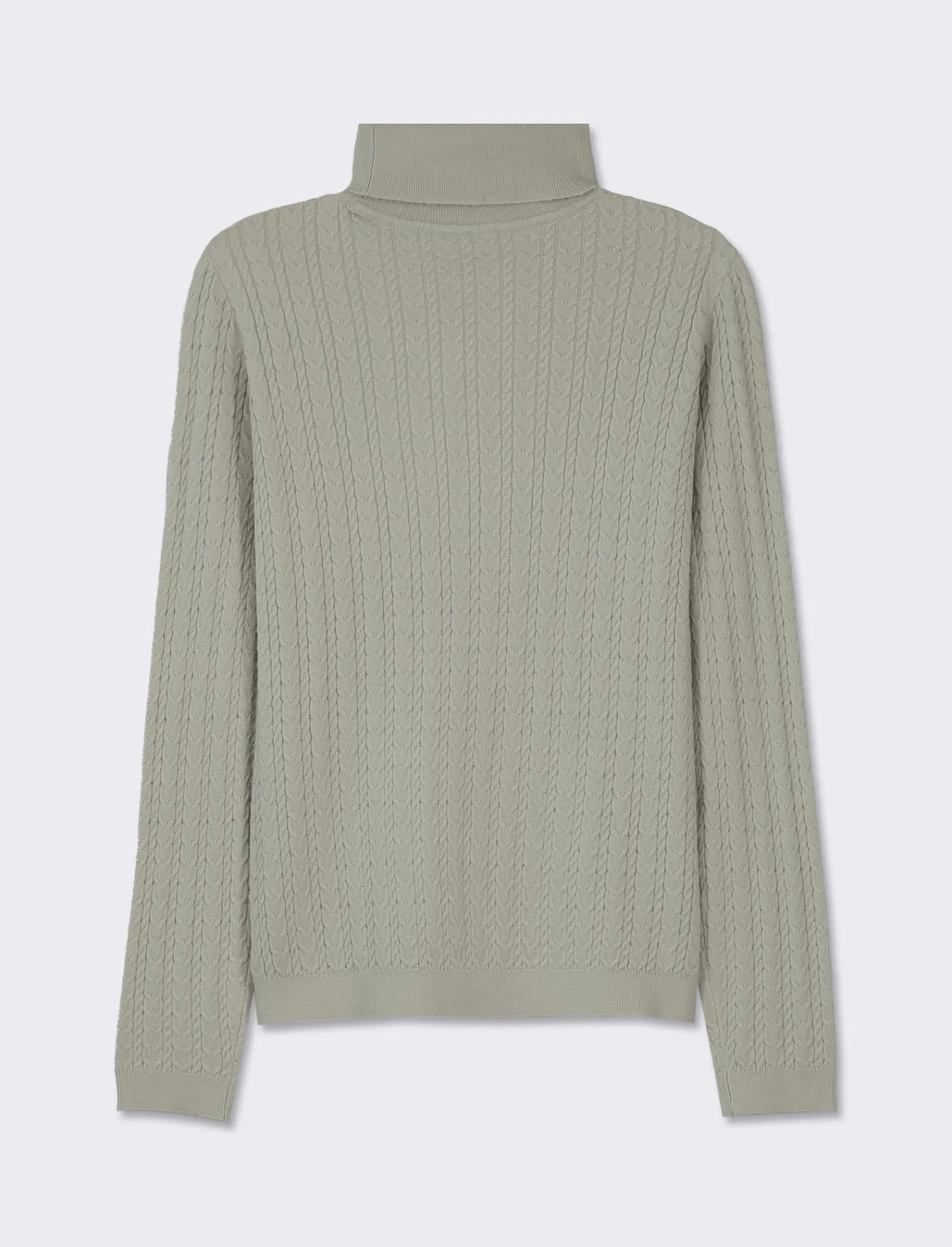 Donna Piazza Italia Donna | Maglieria<Maglia slim in morbido filato collo lato e lavorazione trecce - Verdino