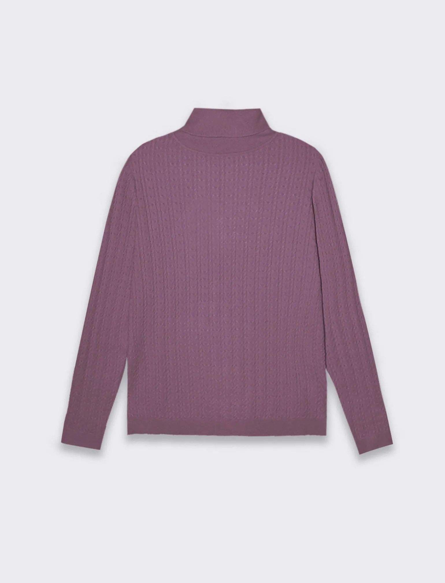Donna Piazza Italia Donna | Maglieria<Maglia slim in morbido filato collo lato e lavorazione trecce - malva