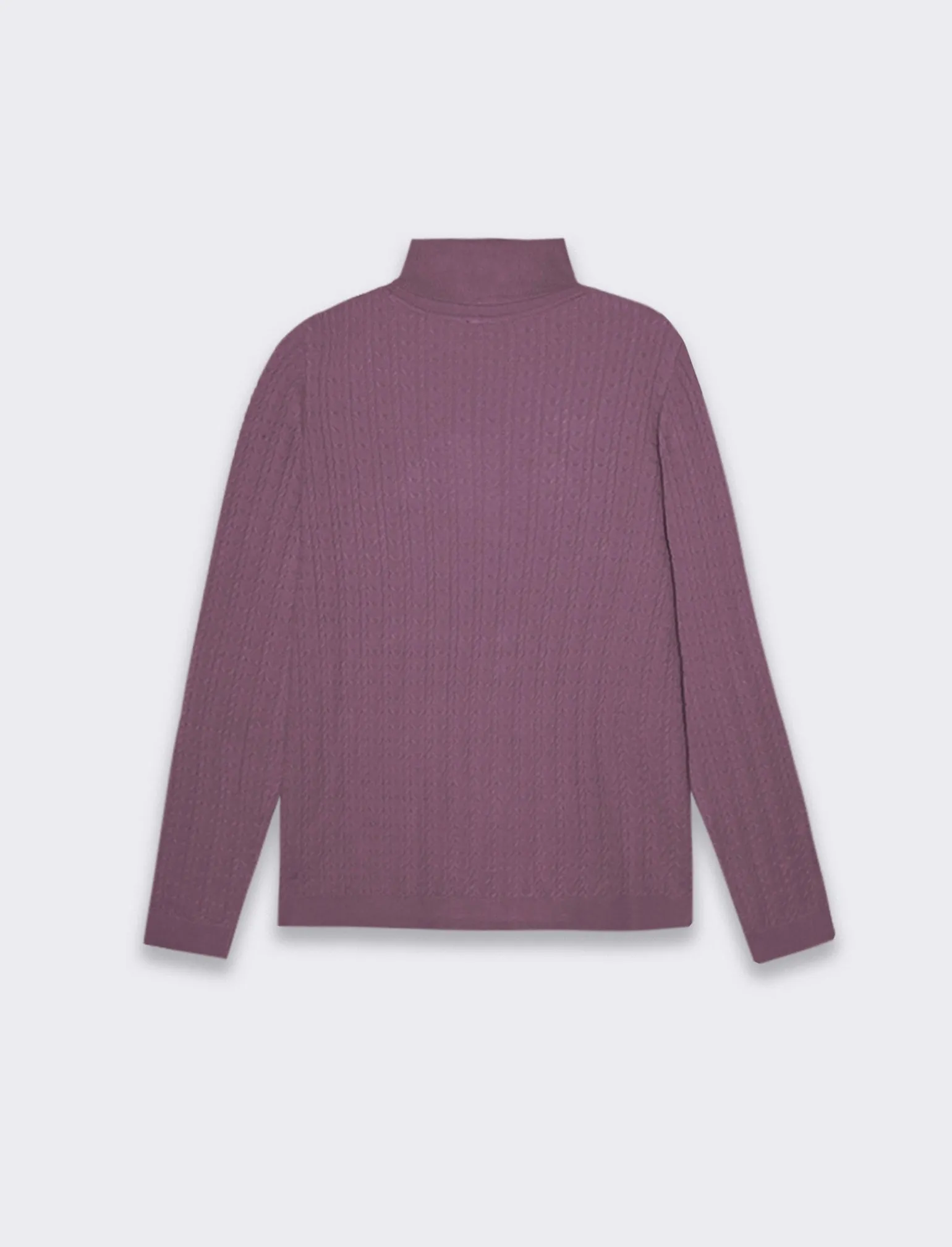 Donna Piazza Italia Donna | Maglieria<Maglia slim in morbido filato collo lato e lavorazione trecce - malva