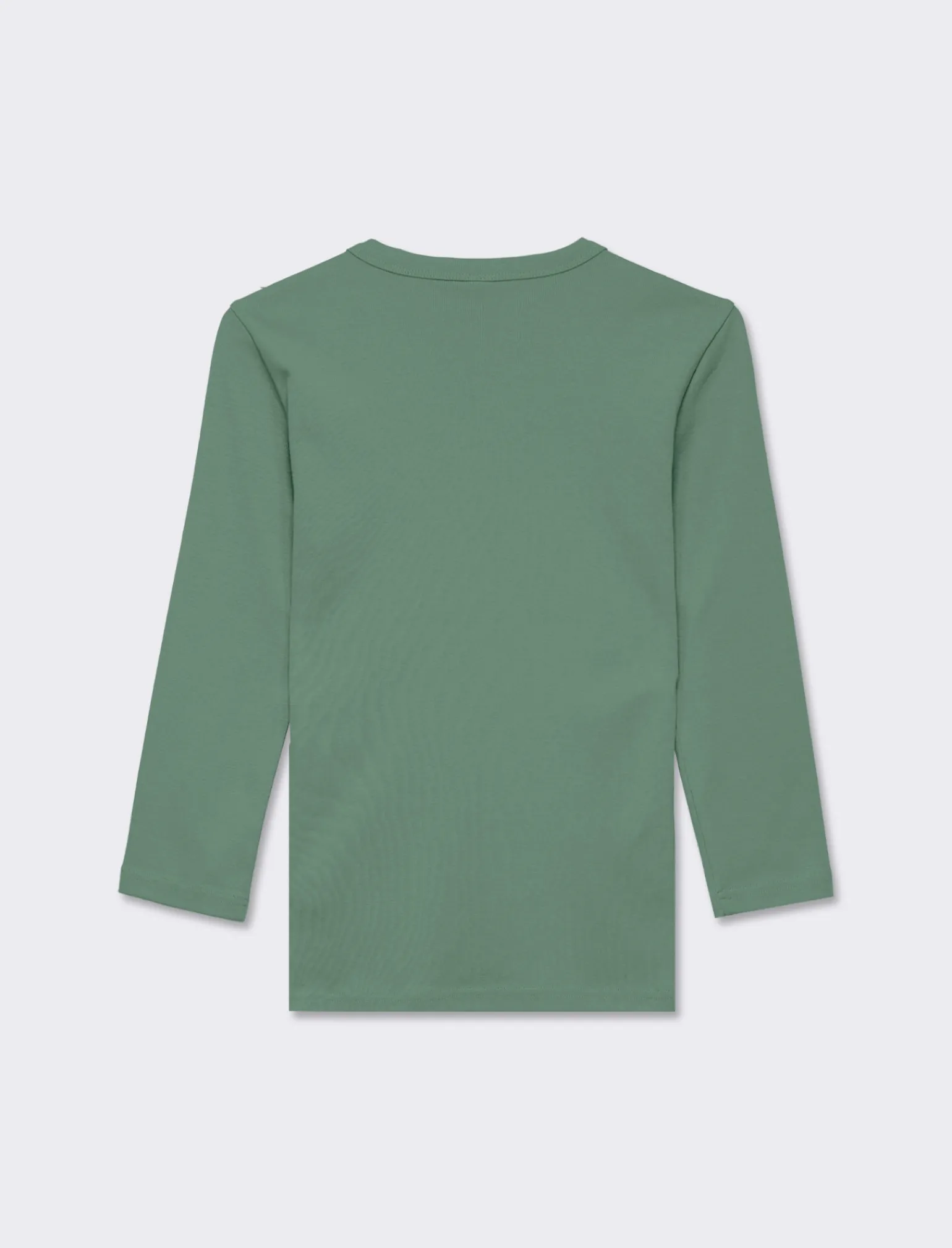 Donna Piazza Italia Donna | Maglieria<Maglietta basic girocollo manica lunga in cotone a costina - foresta