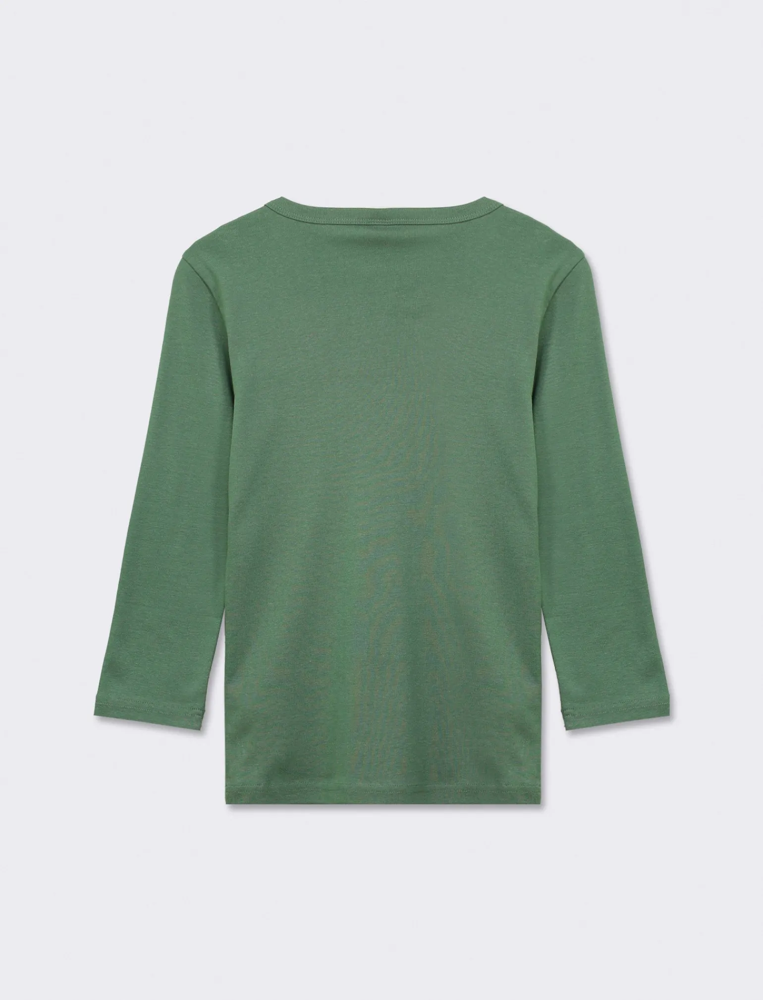 Donna Piazza Italia Donna | Maglieria<Maglietta basic scollo a V manica lunga in cotone a costina - foresta