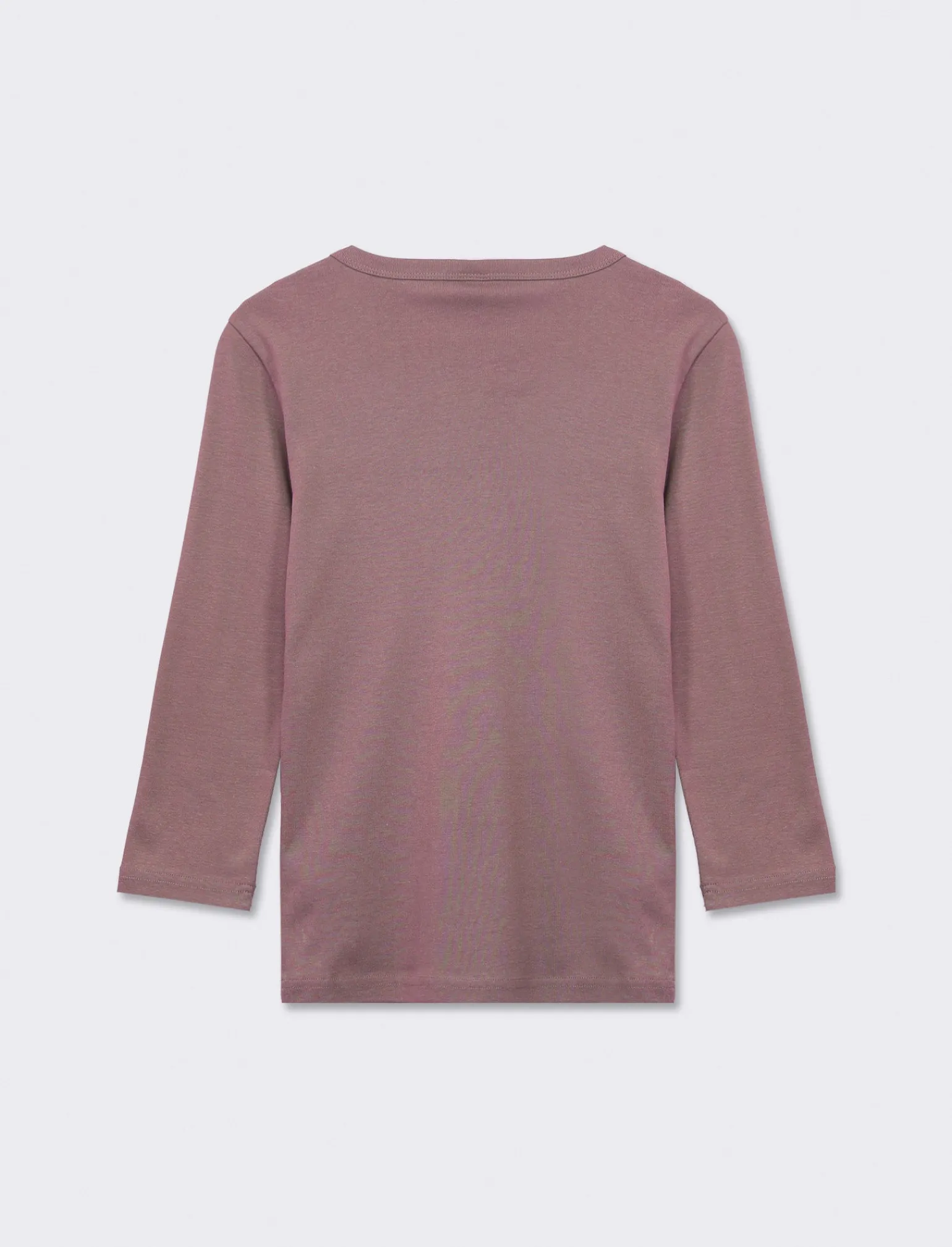 Donna Piazza Italia Donna | Maglieria<Maglietta basic scollo a V manica lunga in cotone a costina - malva